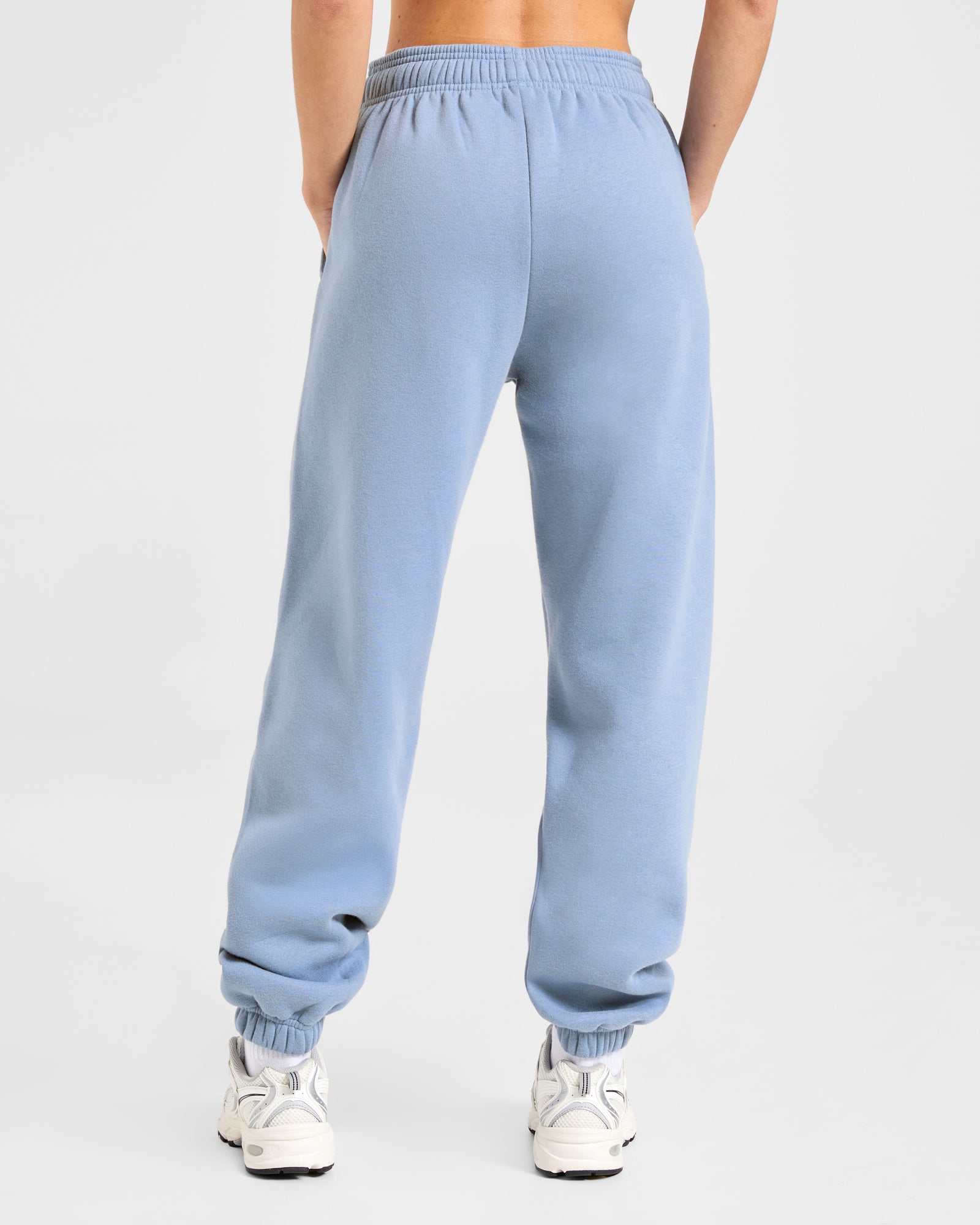 Retro Athletics Oversized Joggers - Vintage Blue