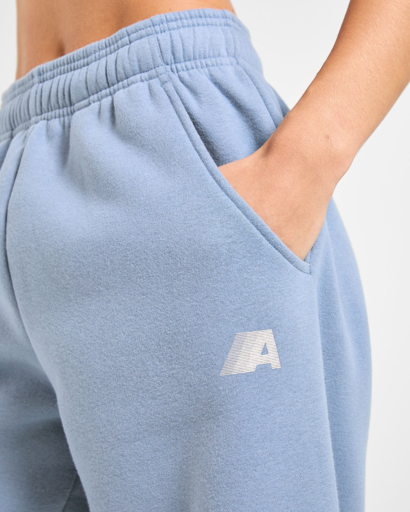 Retro Athletics Oversized Joggers - Vintage Blue