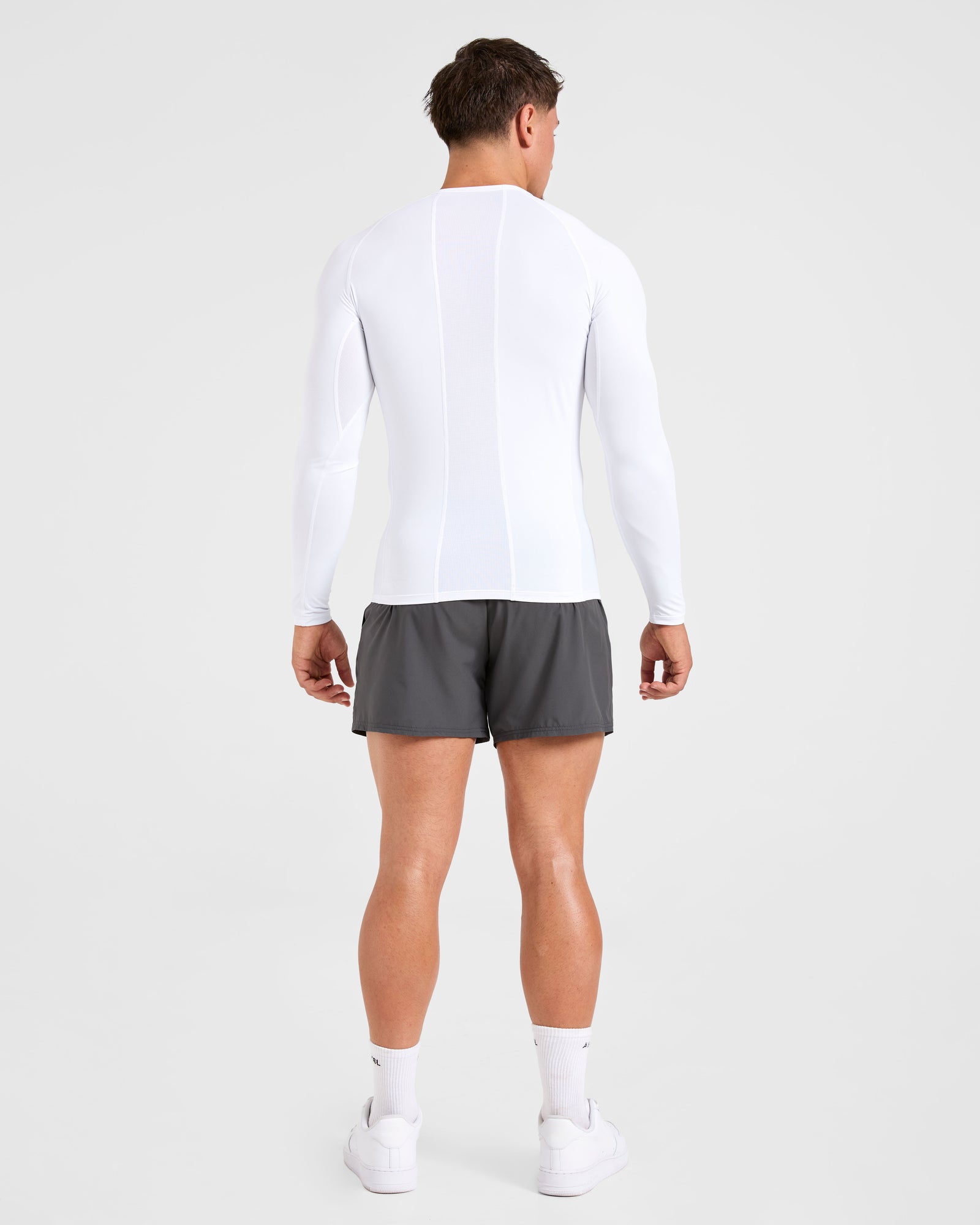 Compression Long Sleeve T Shirt - White
