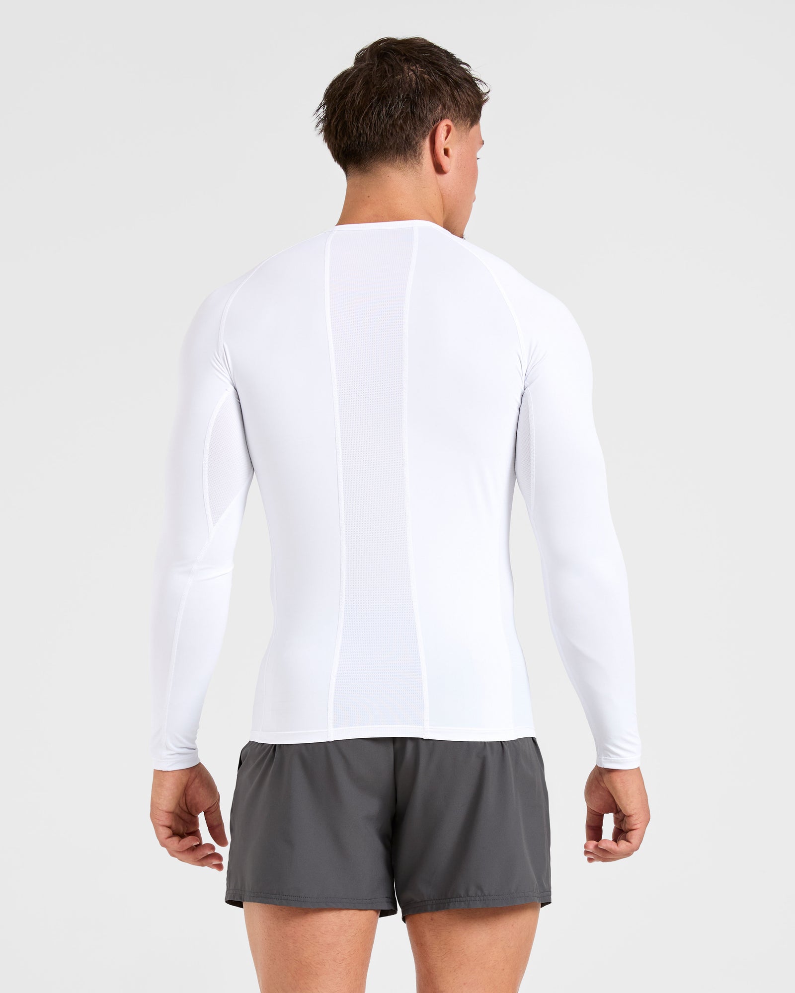 Compression Long Sleeve T Shirt - White