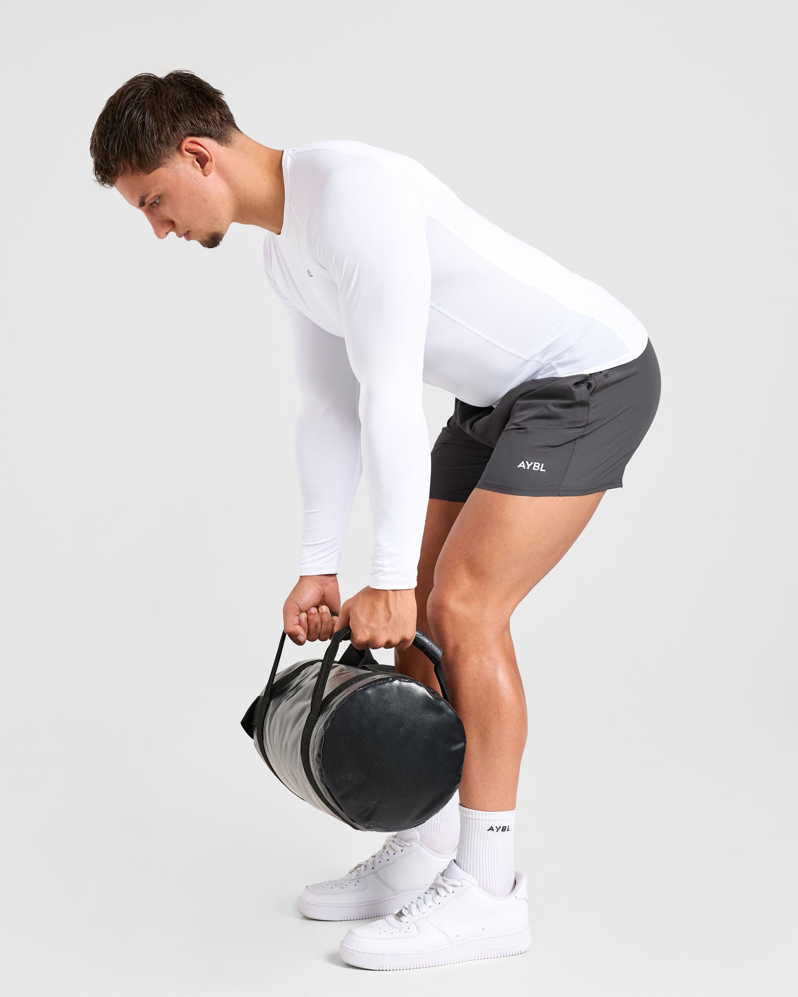 Compression Long Sleeve T Shirt - White