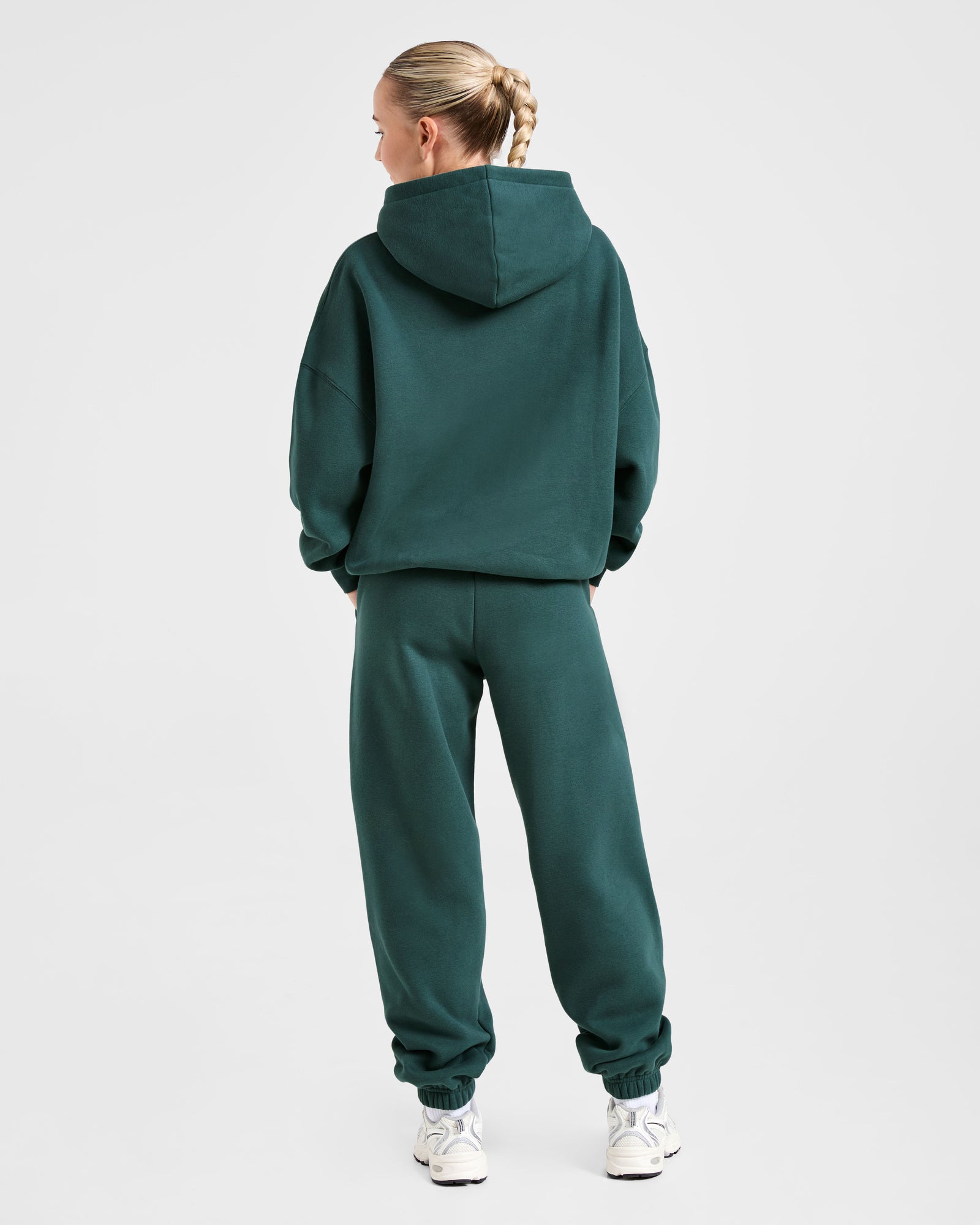 Classic Plush Oversized Joggers - Pine Green
