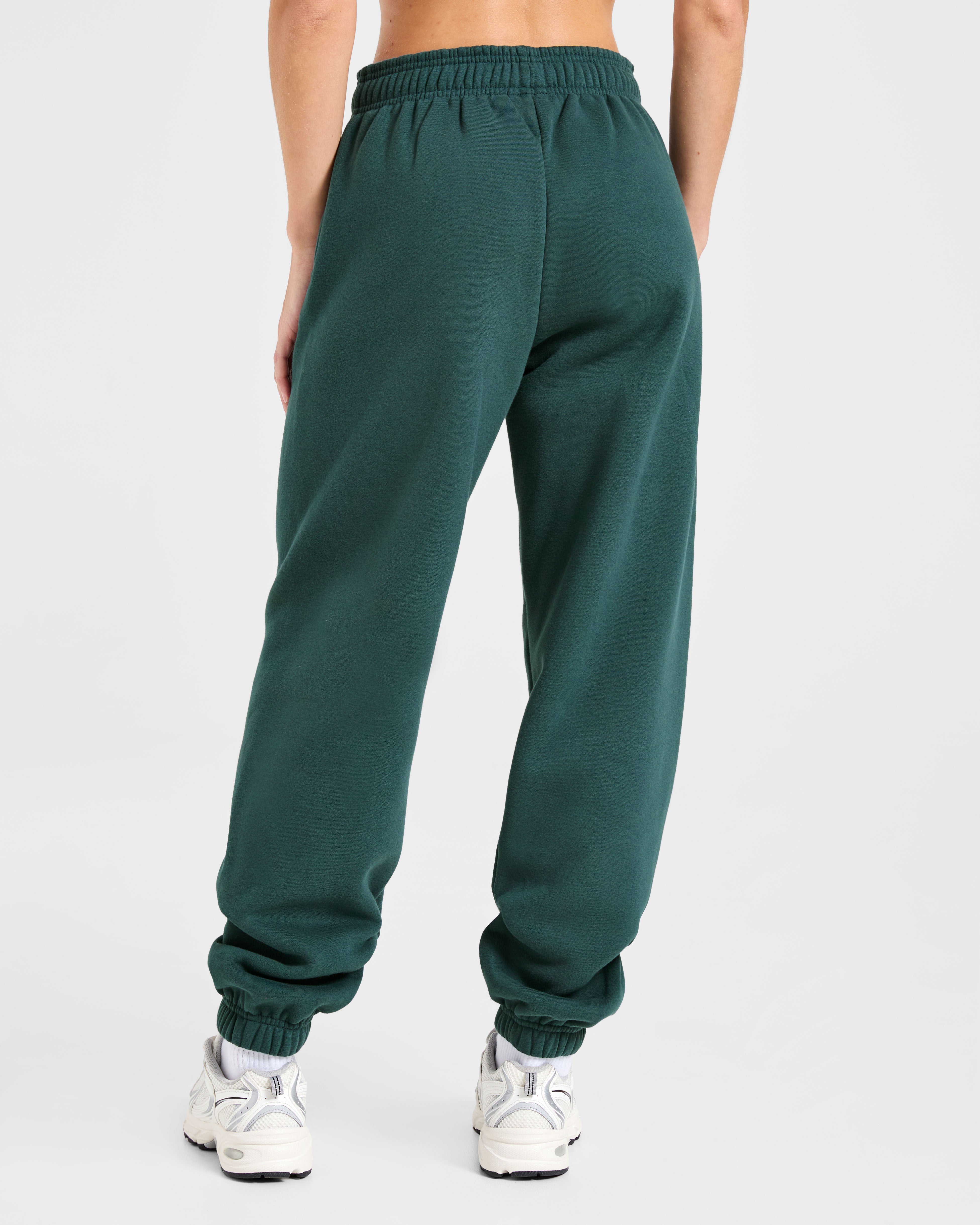 Classic Plush Oversized Joggers - Pine Green