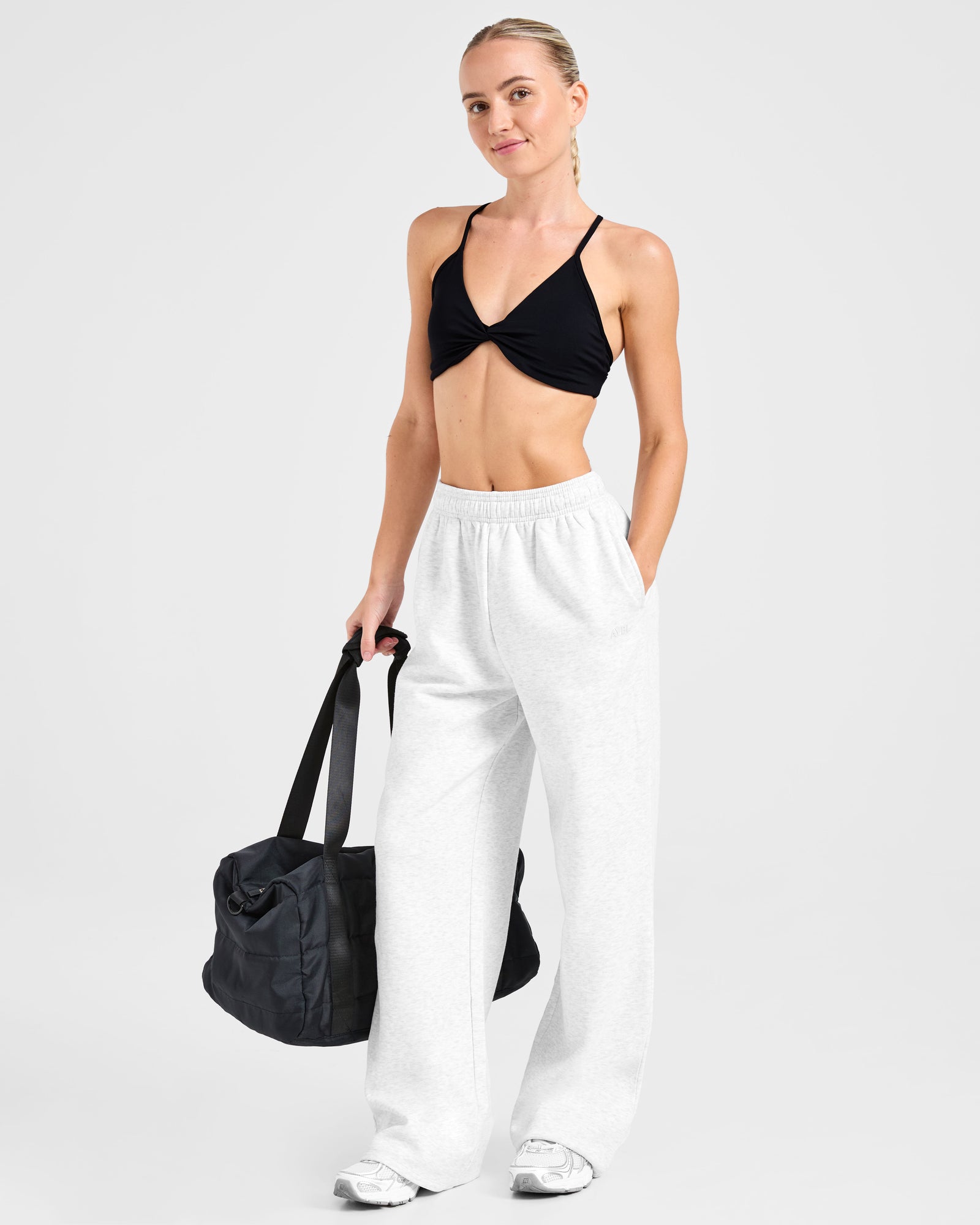 Lifestyle Oversized Straight Leg Joggers - Heather Grey