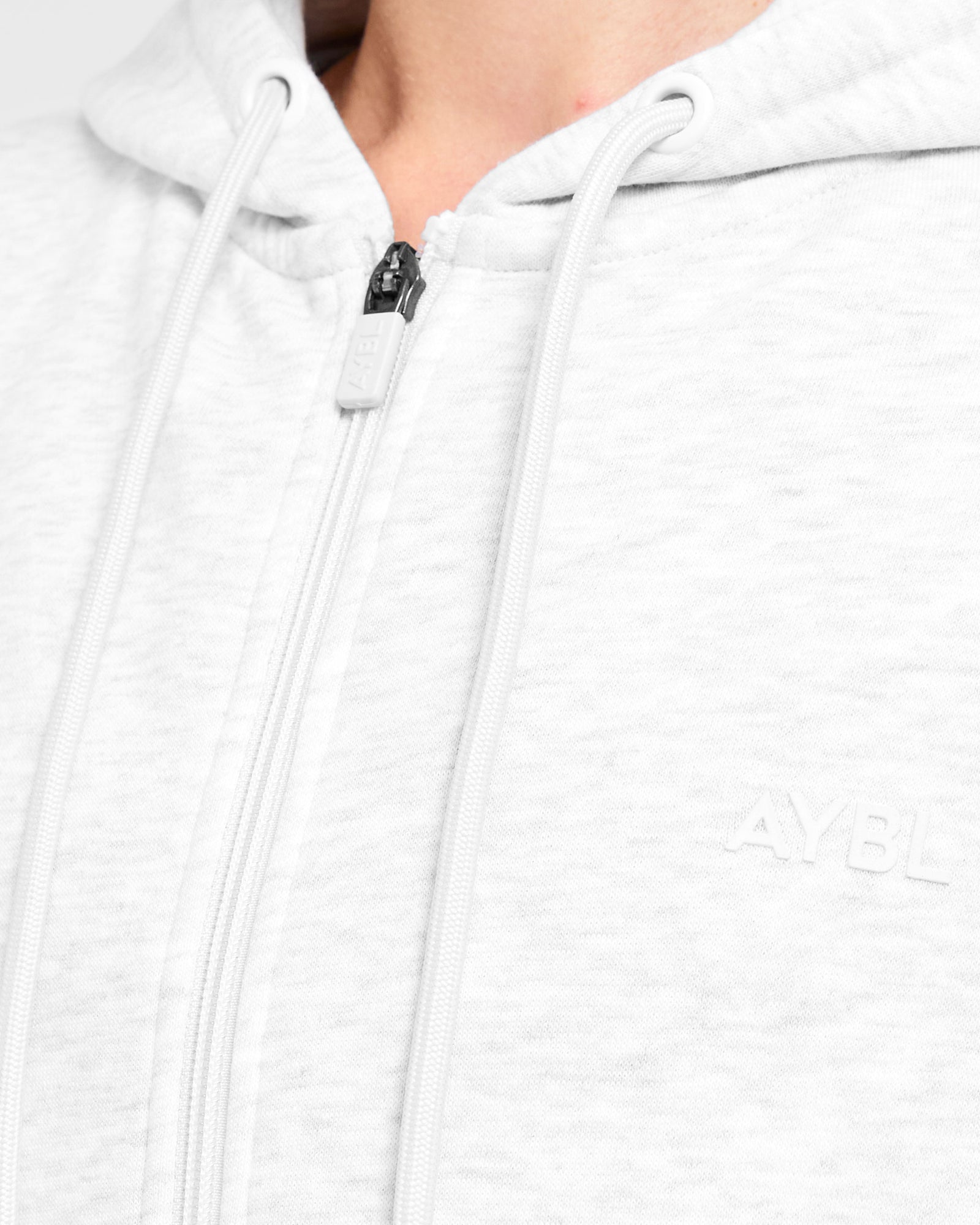 Lifestyle Oversized Zip Up Hoodie - Heather Grey