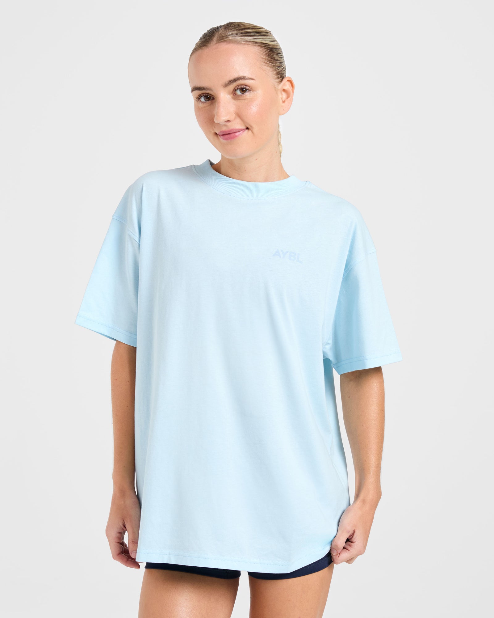 Lift Graphic Oversized T Shirt - Baby Blue
