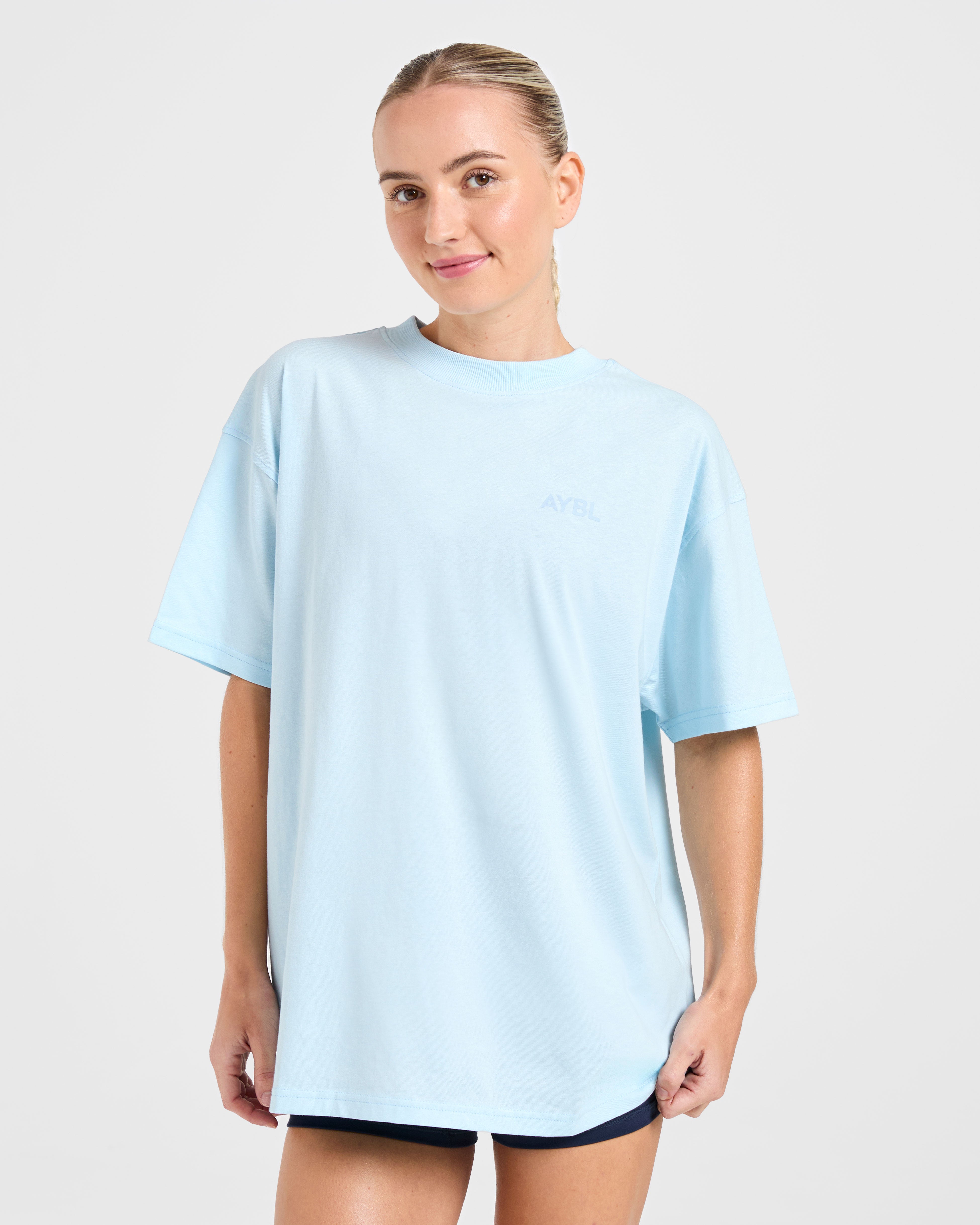 Lift Graphic Oversized T Shirt - Baby Blue