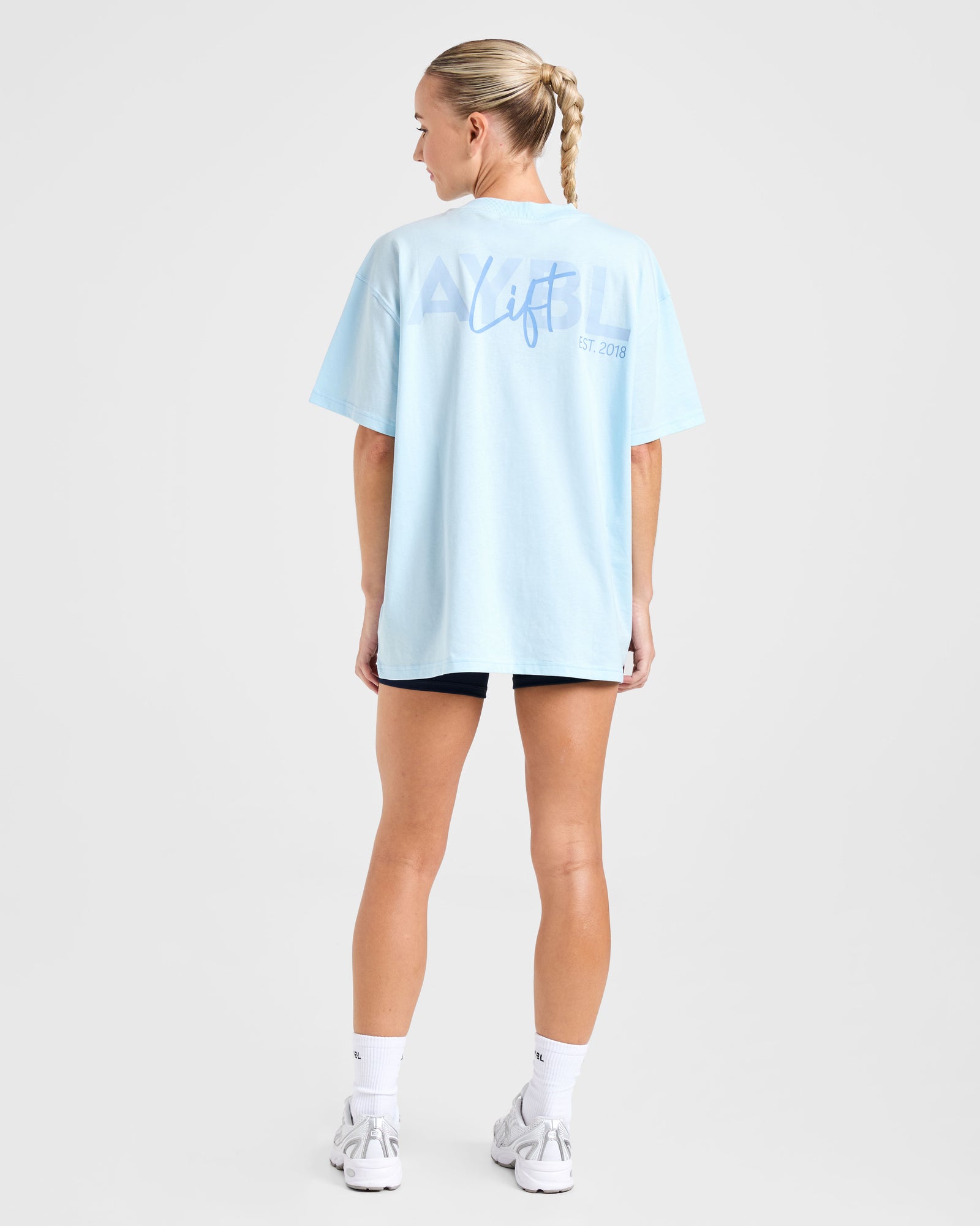 Lift Graphic Oversized T Shirt - Baby Blue