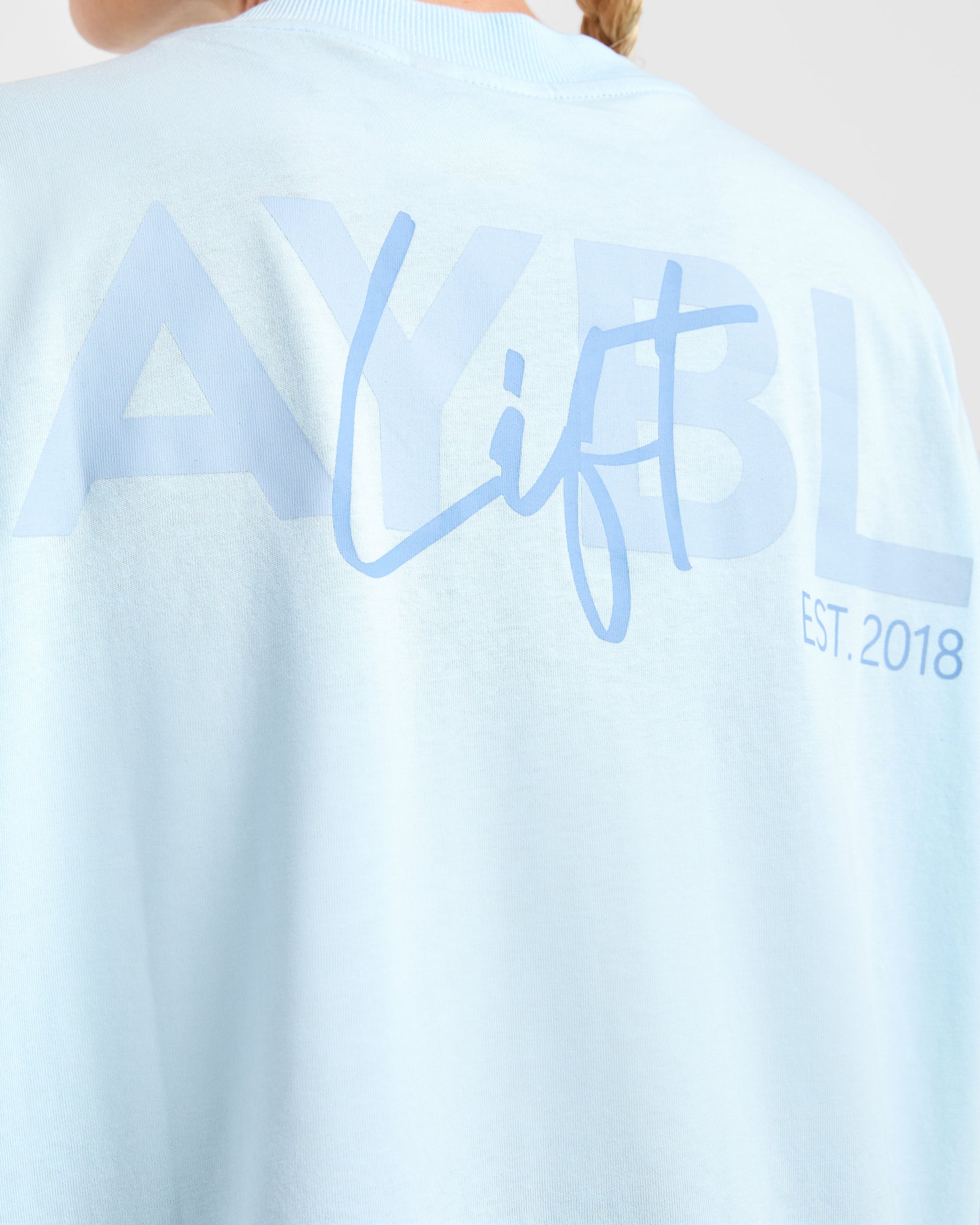 Lift Graphic Oversized T Shirt - Baby Blue