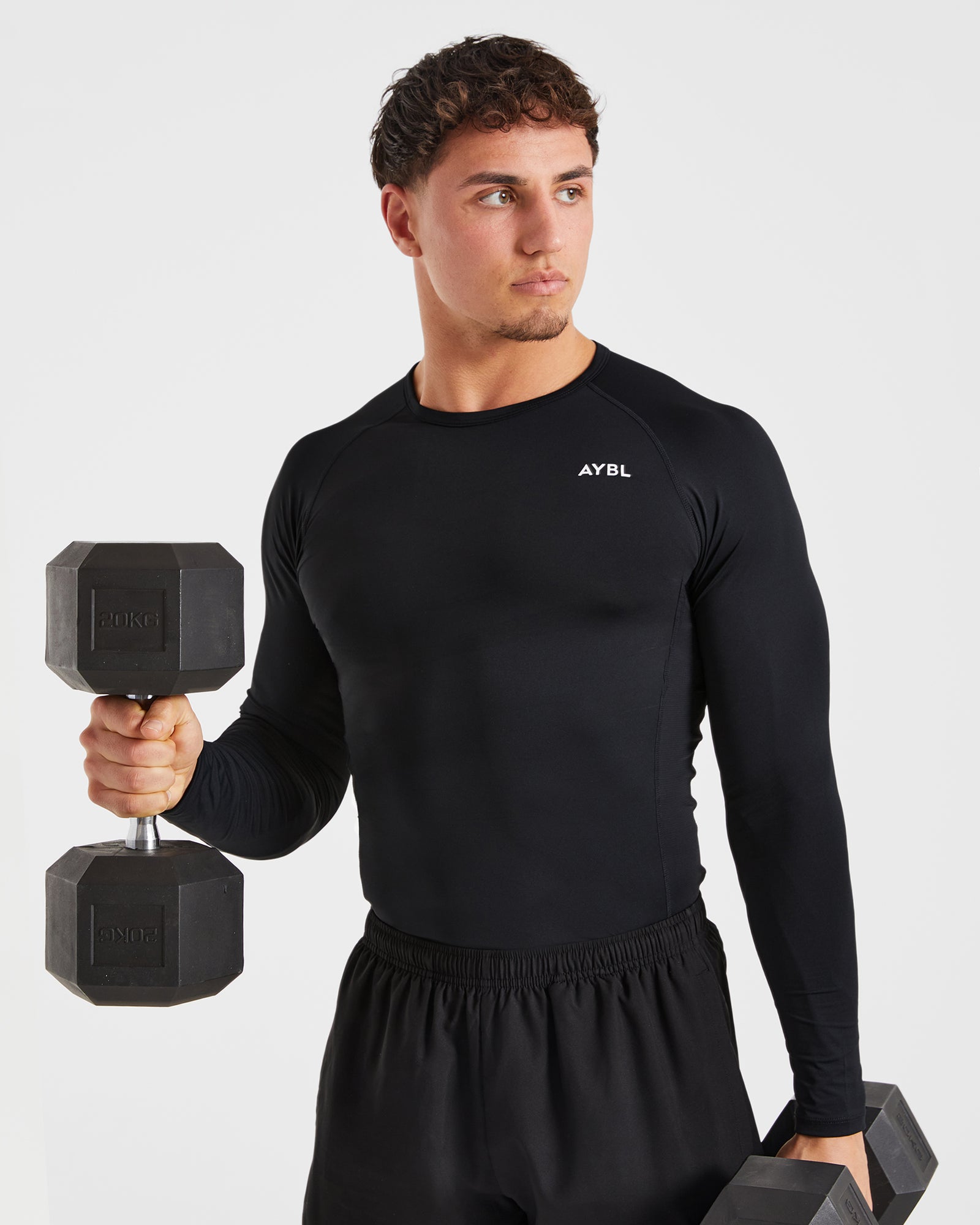 Compression Long Sleeve T Shirt - Black