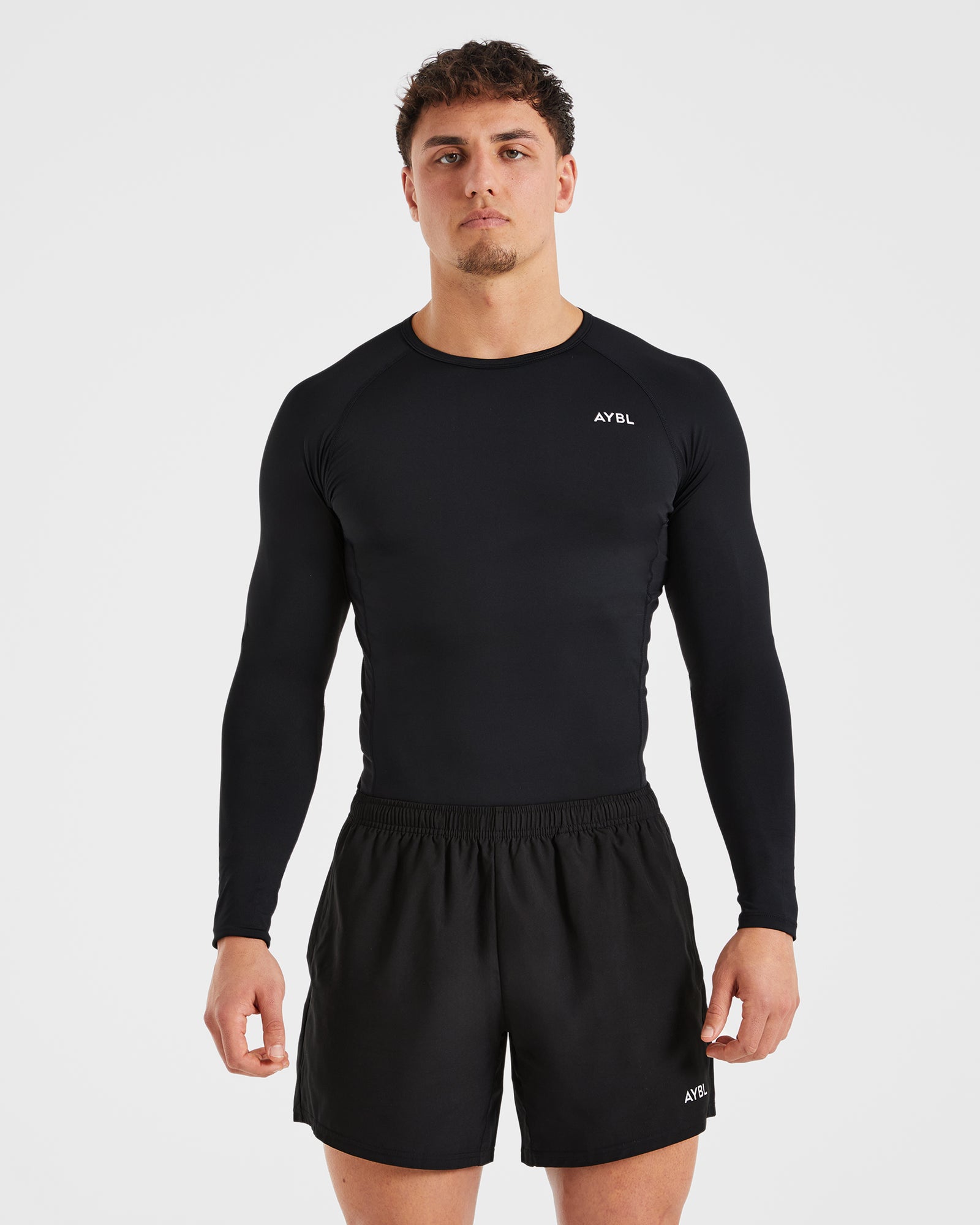 Compression Long Sleeve T Shirt - Black