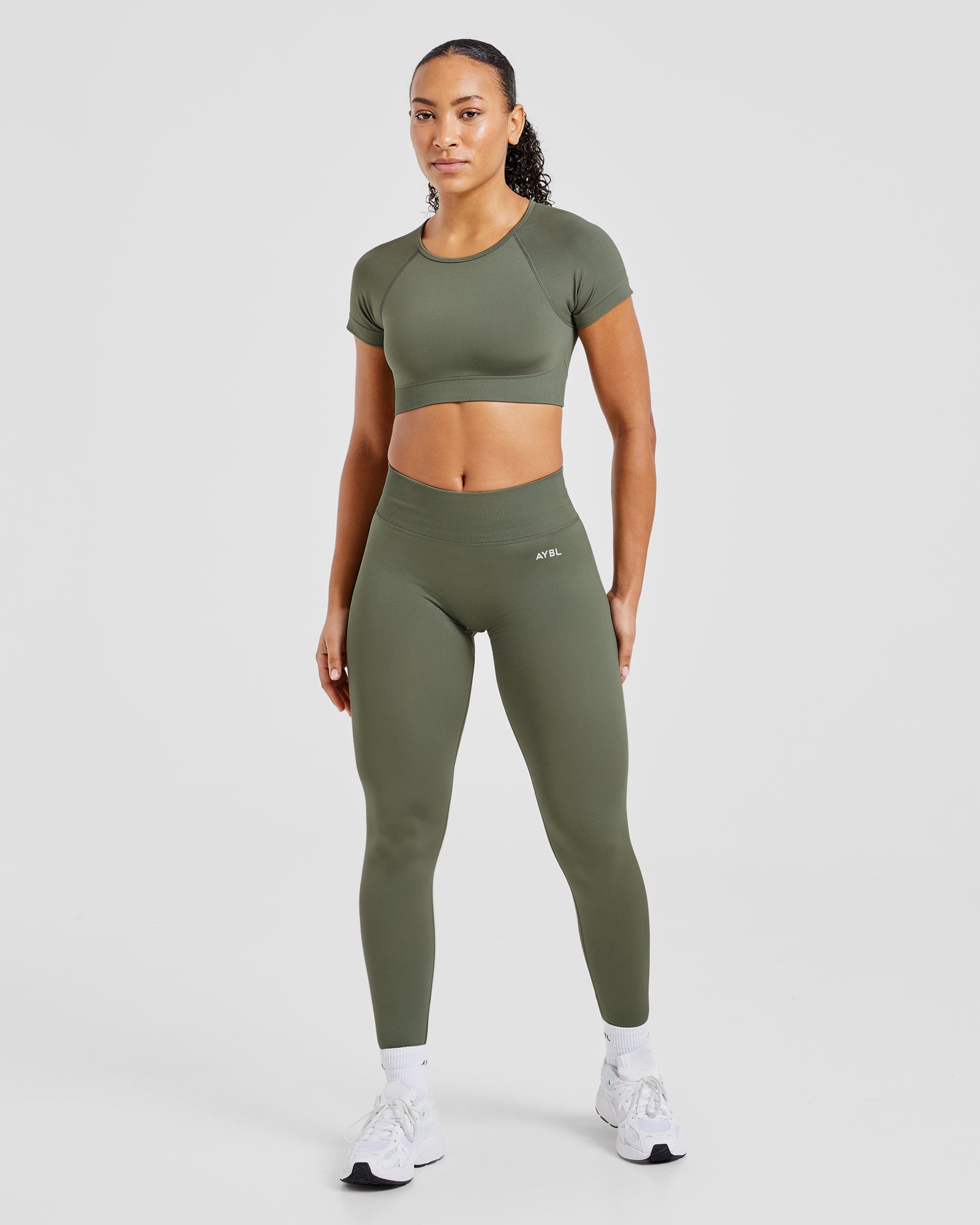 Adapt Seamless Crop Top - Green
