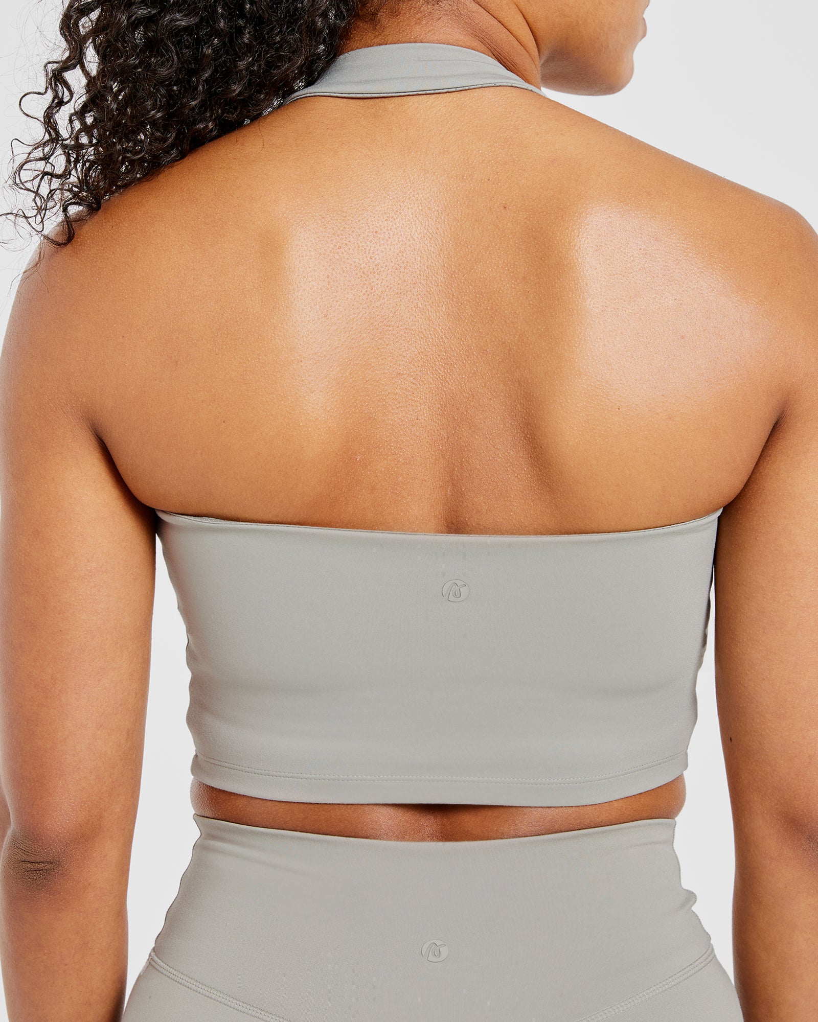 Staple Halterneck Crop Top - Washed Olive