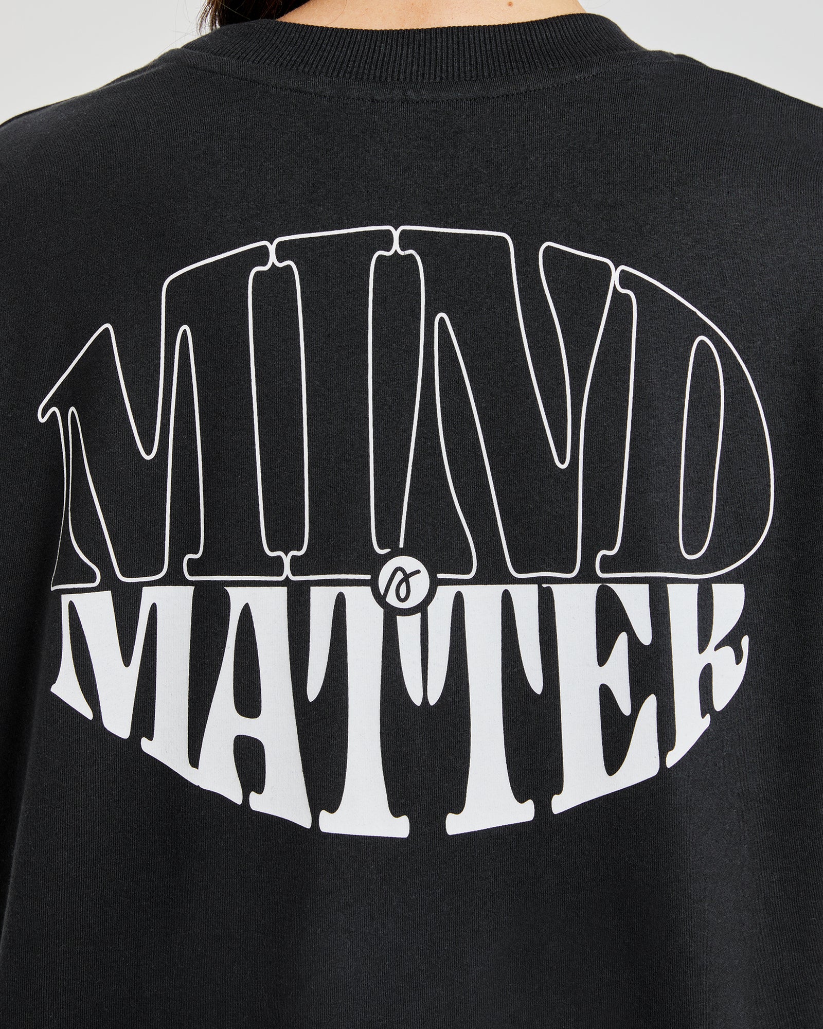 Mind Over Matter Oversized T Shirt - Black