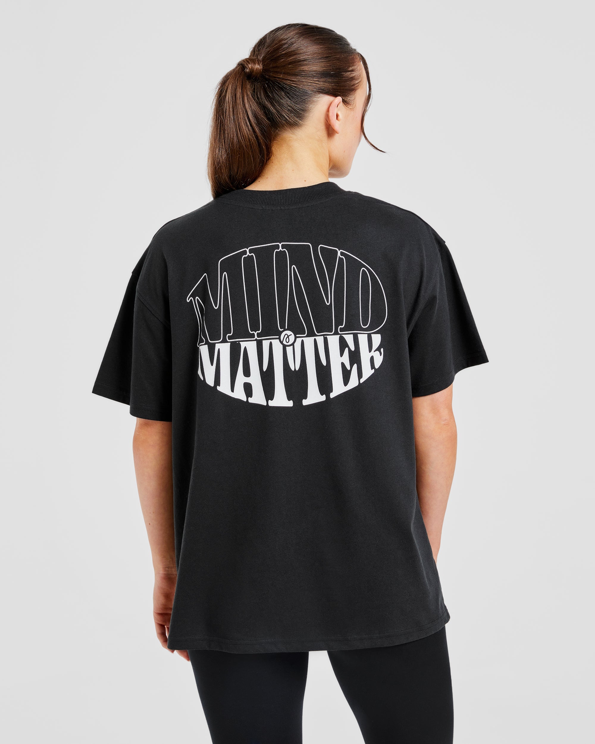 Mind Over Matter Oversized T Shirt - Black