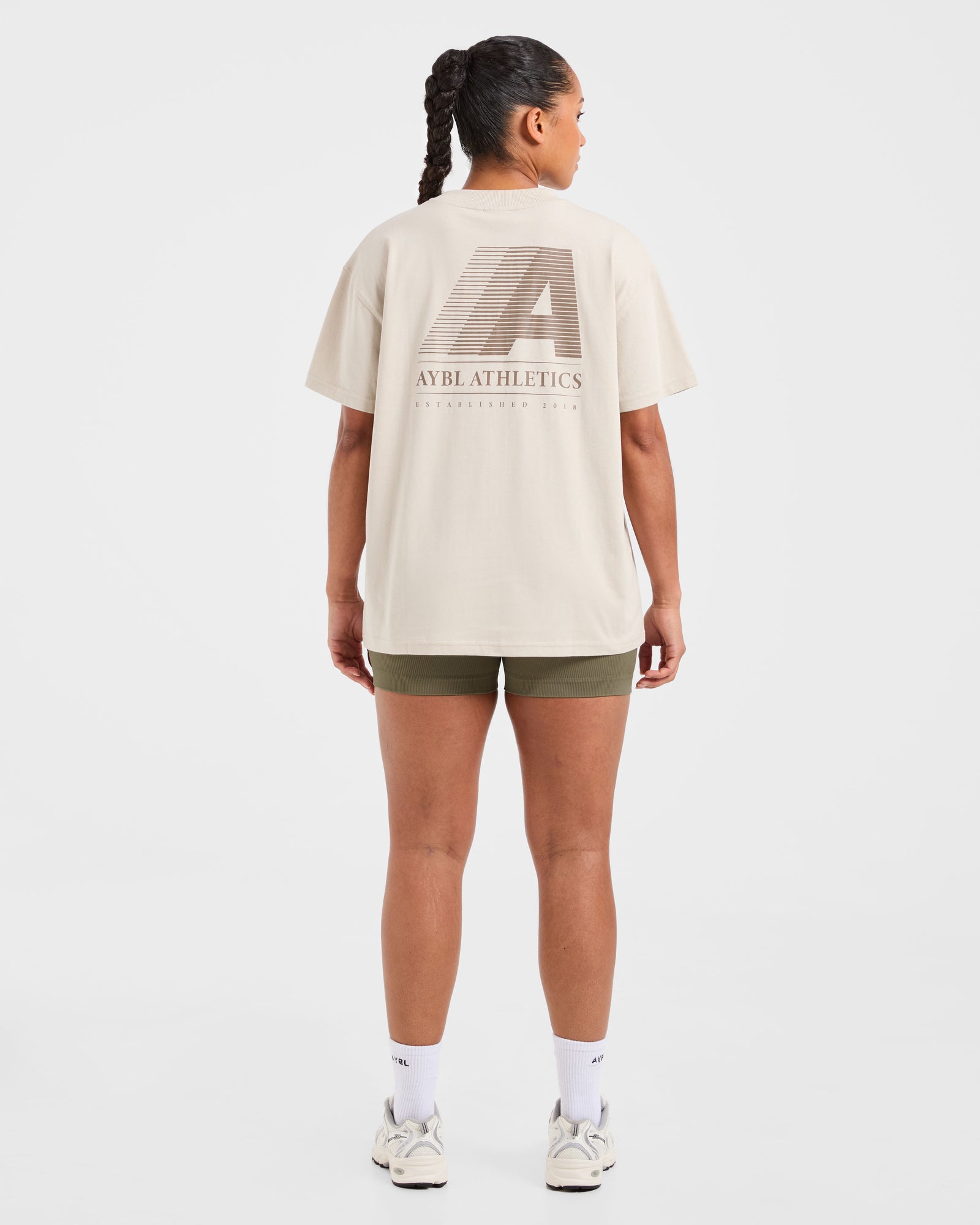 JD Retro Athletics Oversized T Shirt - Sand