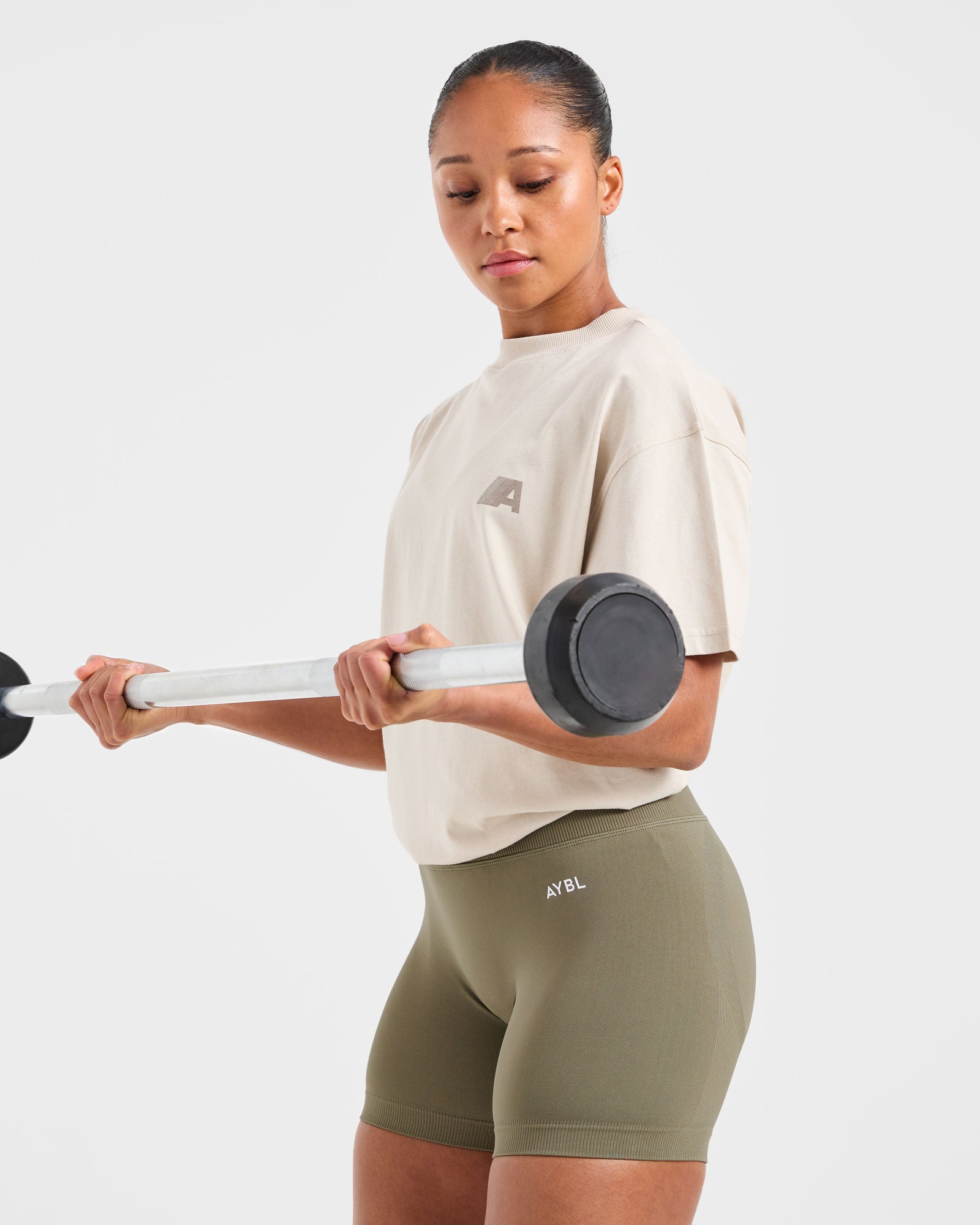 Retro Athletics Oversized T Shirt - Sand