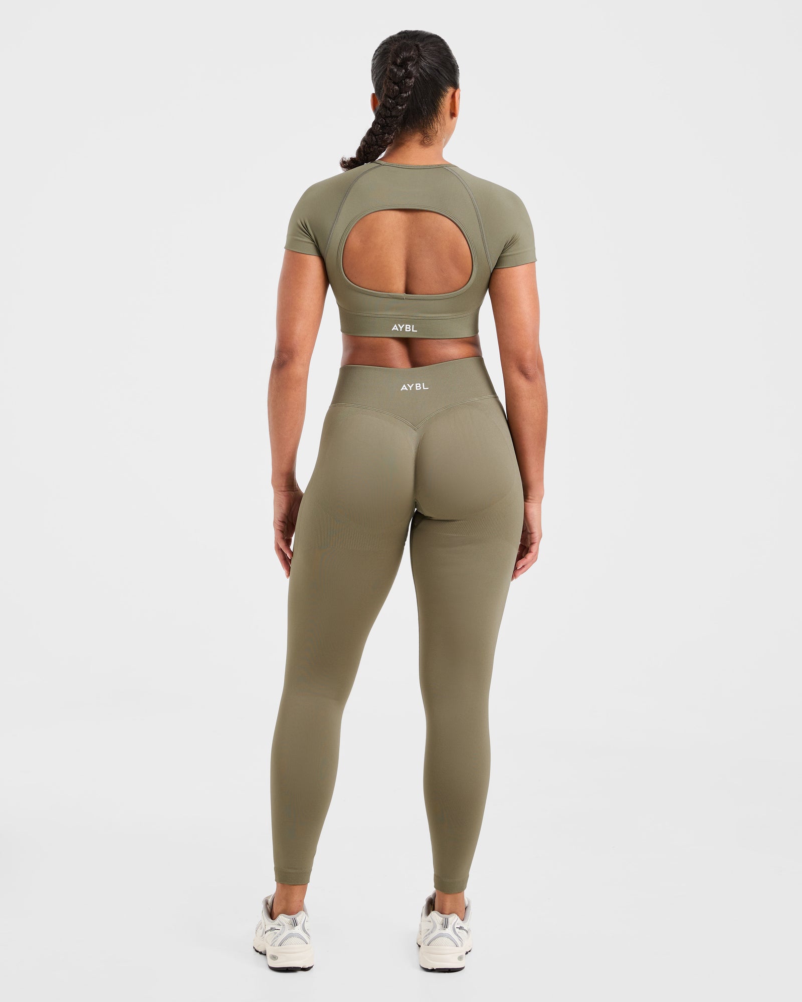JD Adapt Seamless Crop Top - Muted Olive