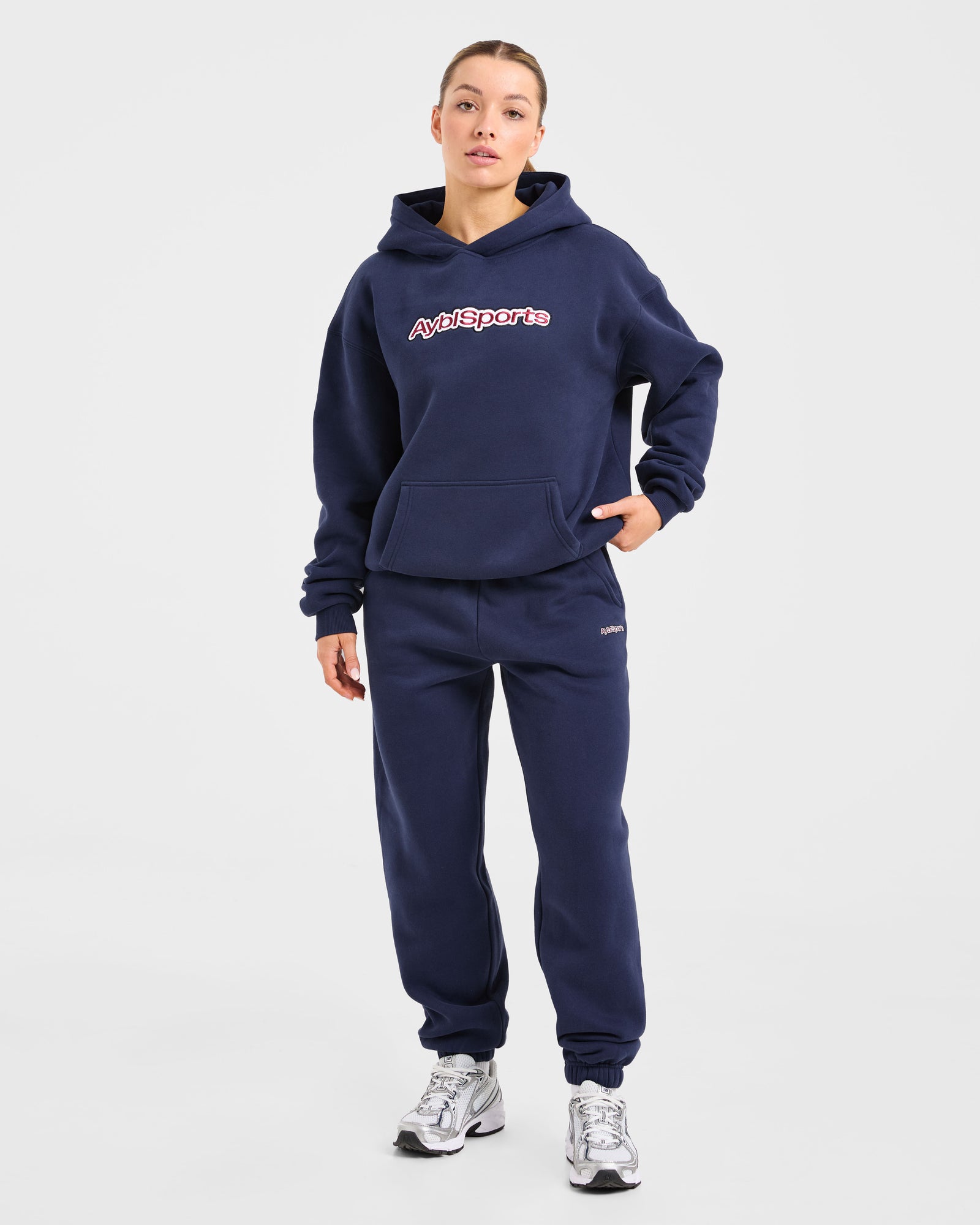 AYBL Sports Outline Oversized Hoodie - Navy