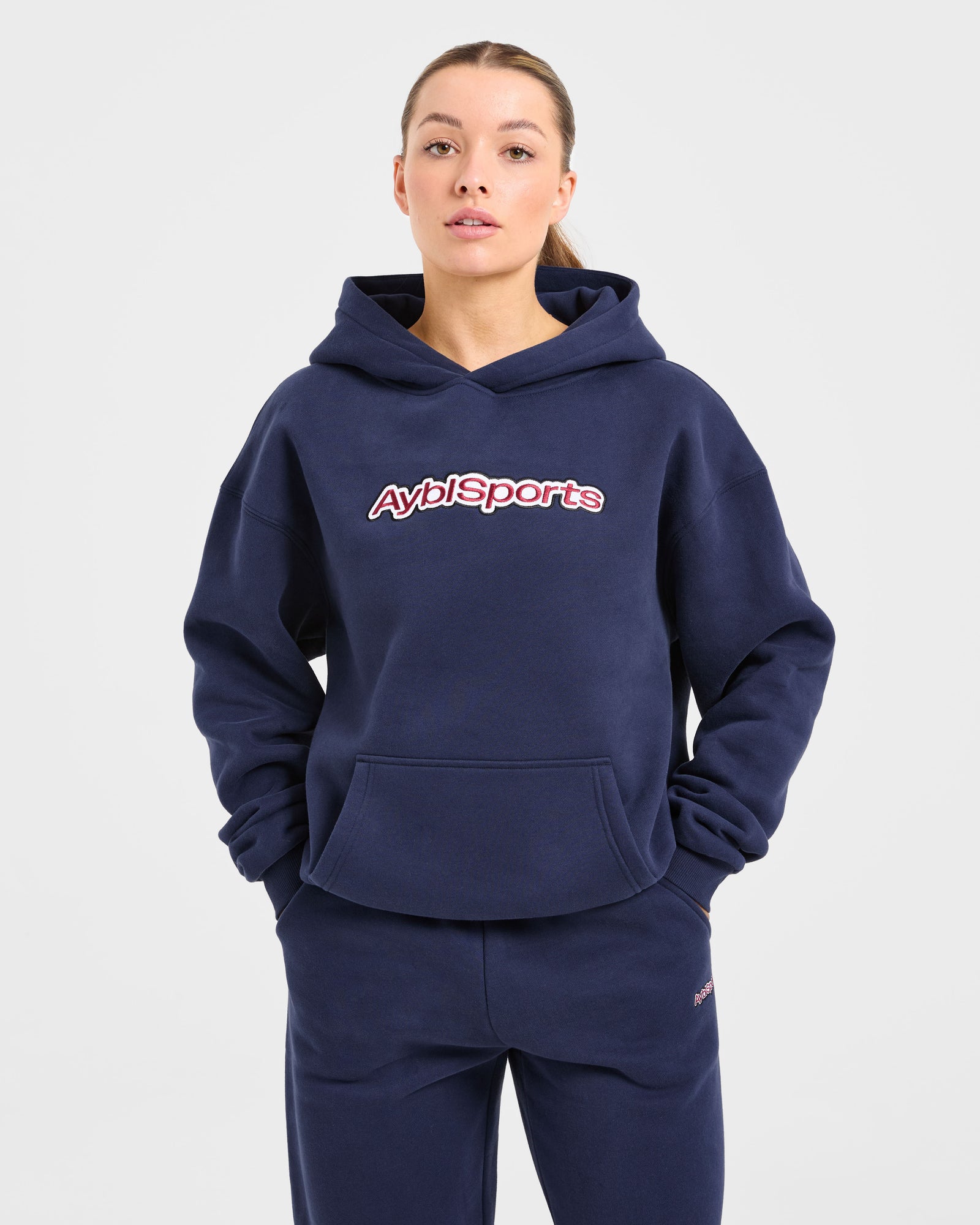 AYBL Sports Outline Oversized Hoodie - Navy
