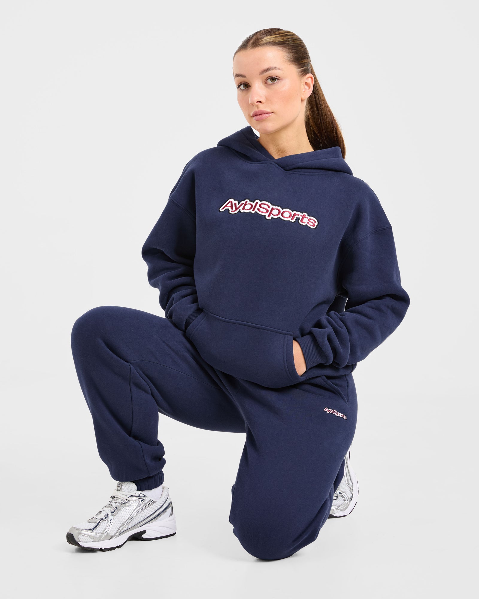 AYBL Sports Outline Oversized Hoodie - Navy