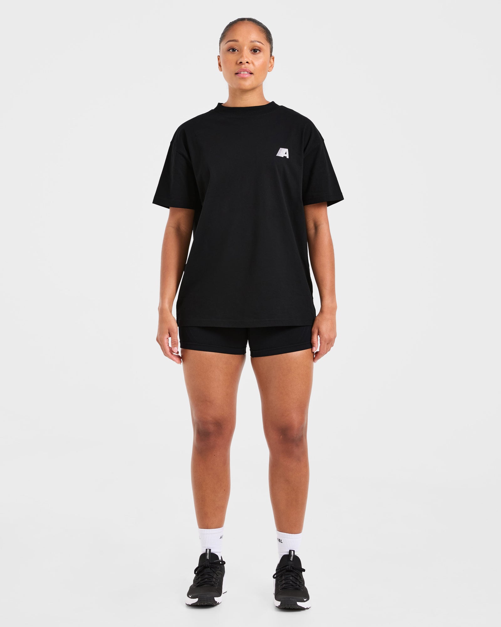 JD Retro Athletics Oversized T Shirt - Black