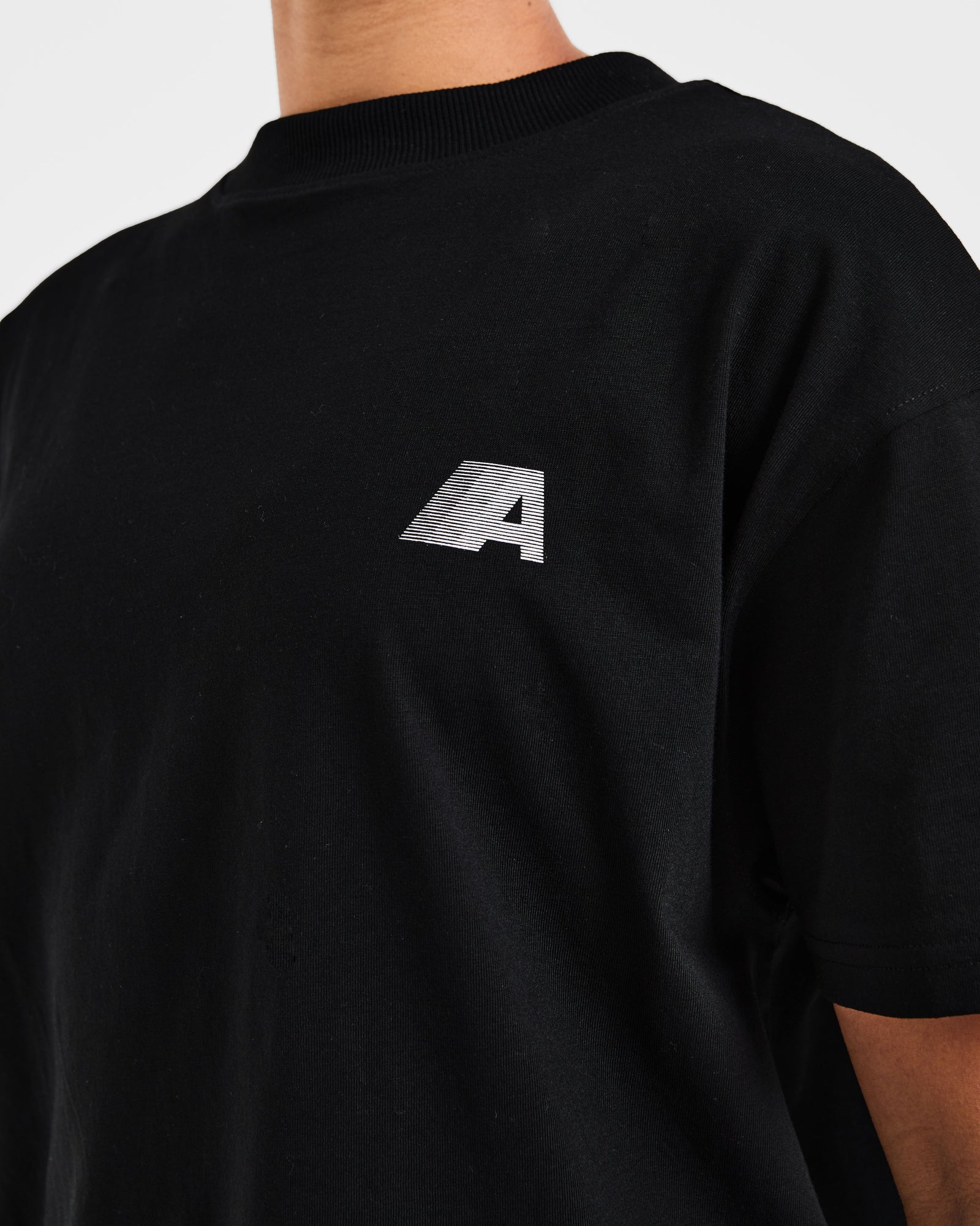 Retro Athletics Oversized T Shirt - Black