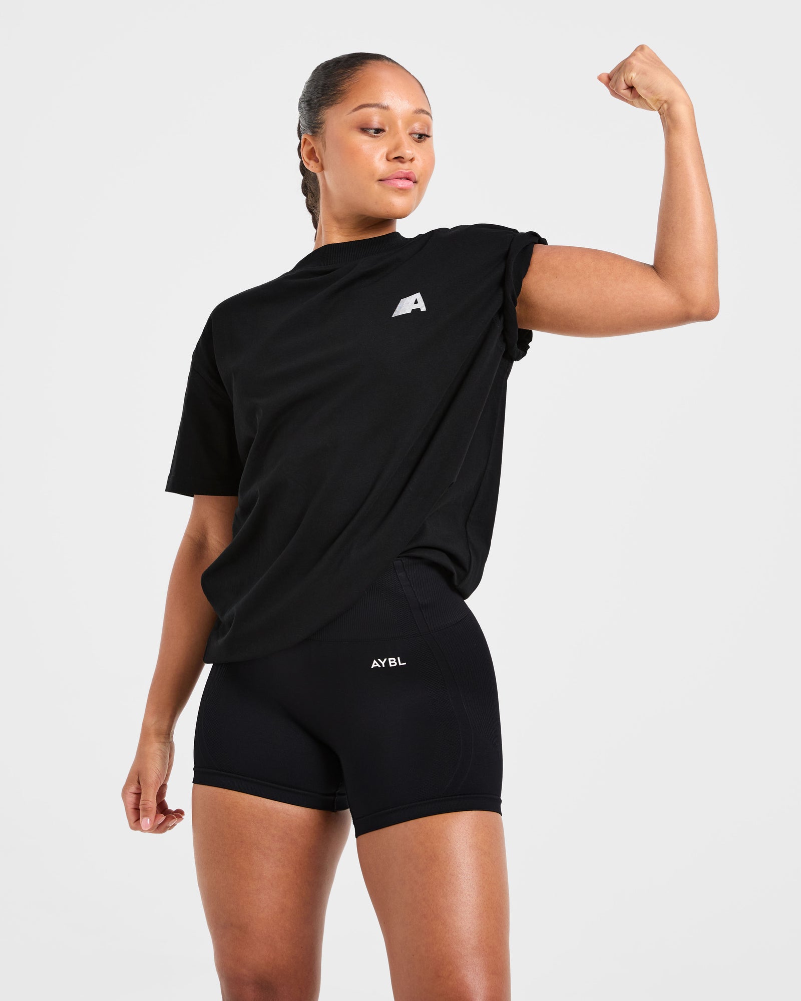 JD Retro Athletics Oversized T Shirt - Black