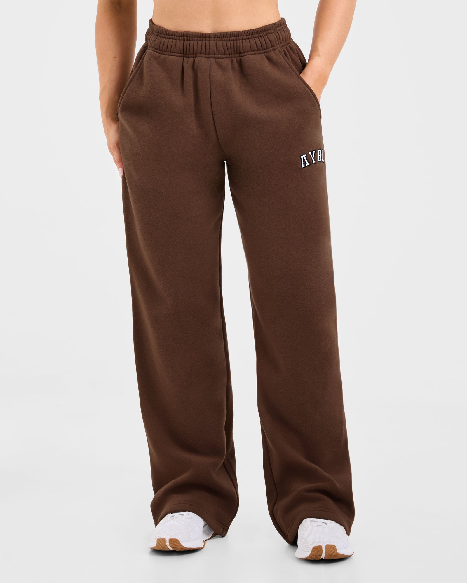 Varsity 2.0 Oversized Straight Leg Joggers - Brown
