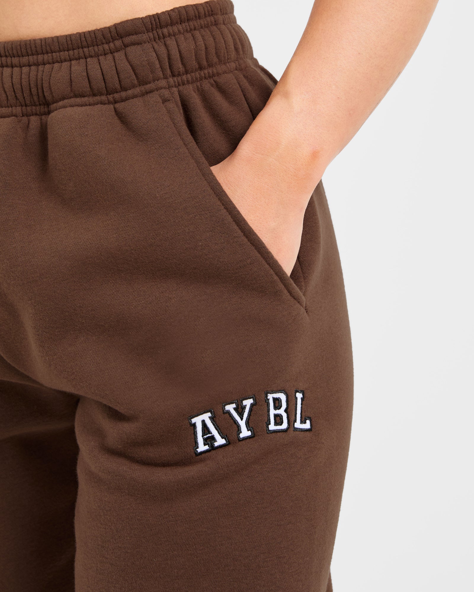 Varsity 2.0 Oversized Straight Leg Joggers - Brown