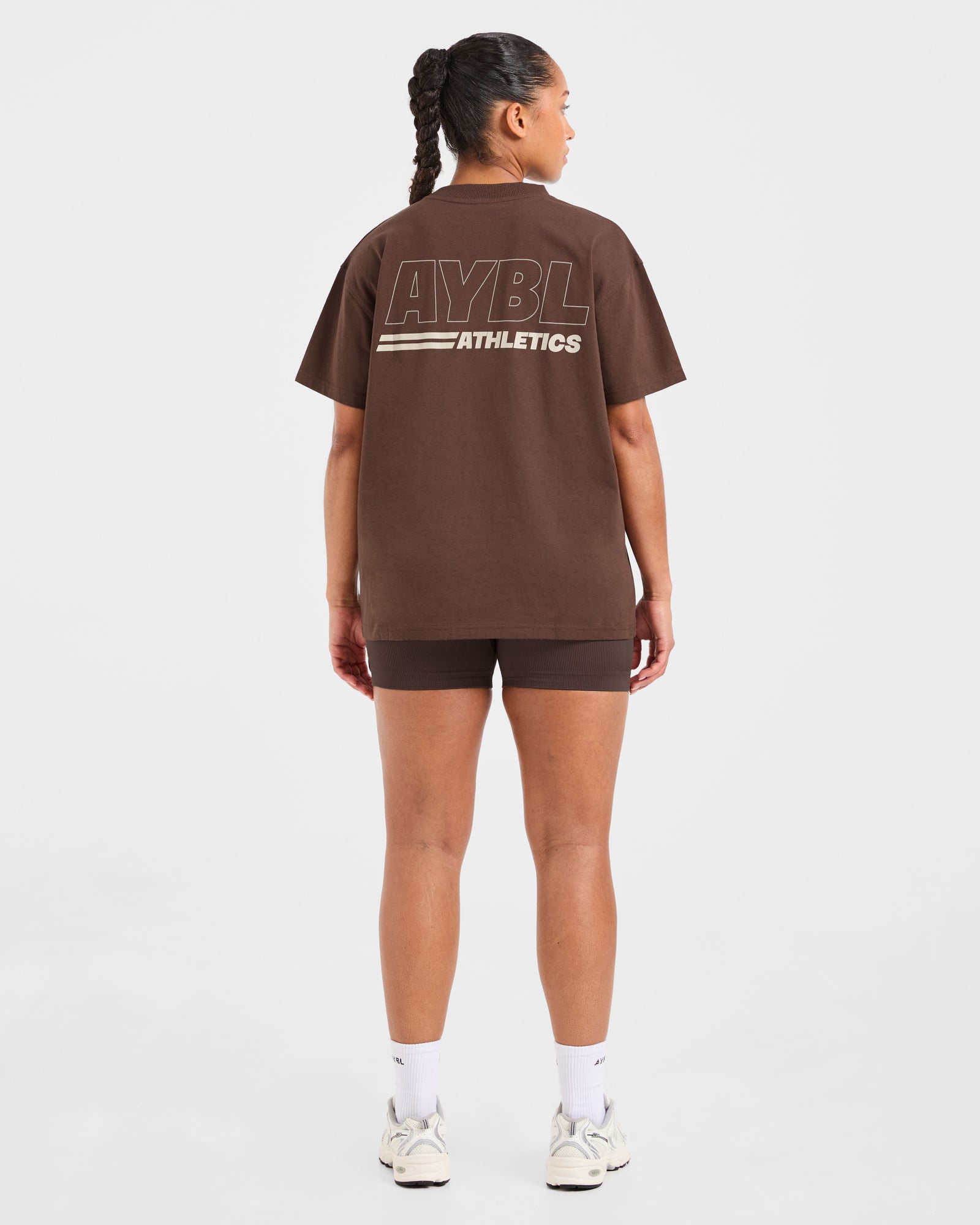 JD Athletics Track Oversized T Shirt - Brown/Sand