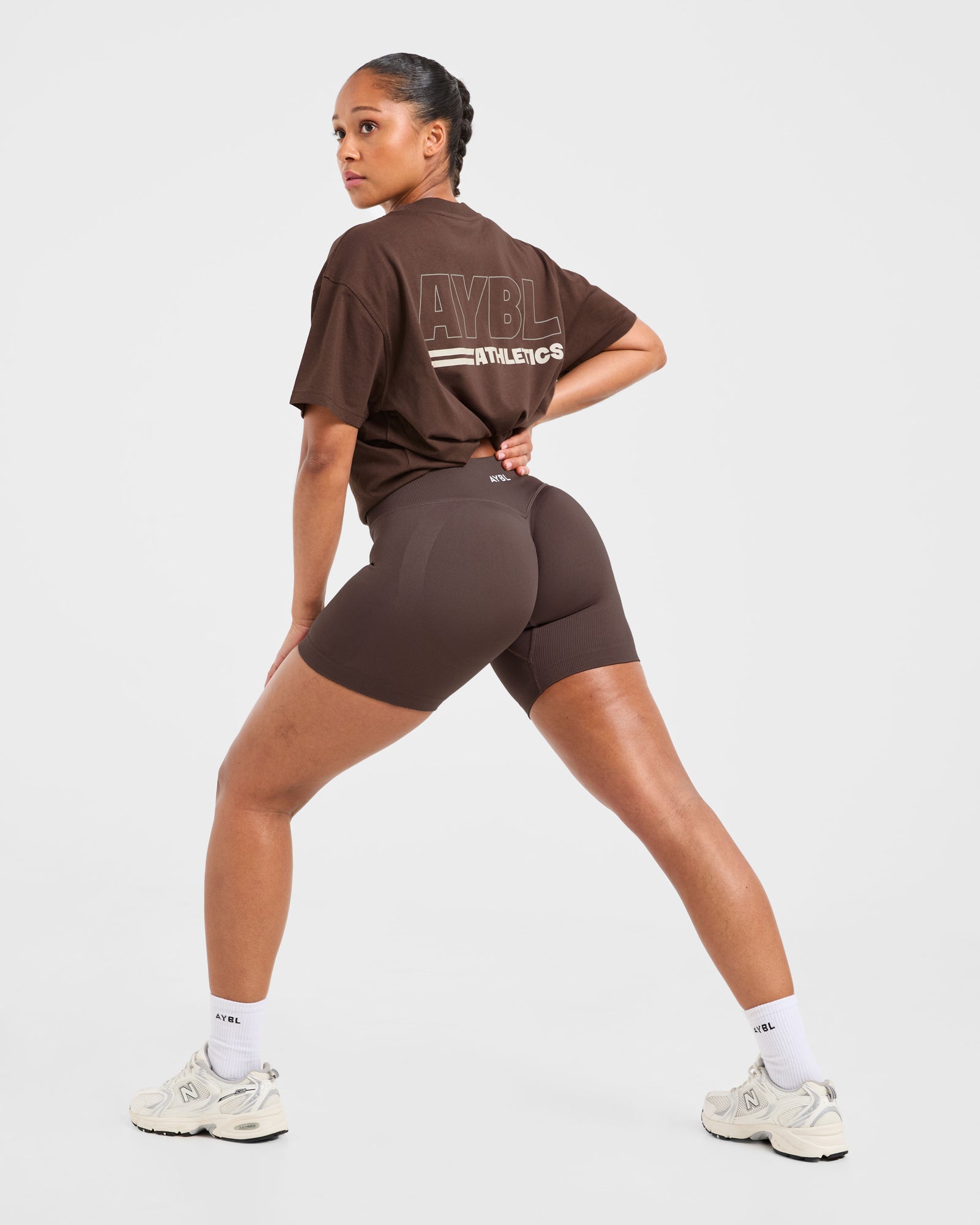 JD Athletics Track Oversized T Shirt - Brown/Sand