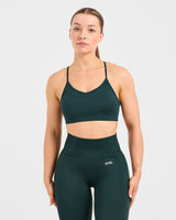 Balance V3 Seamless Strappy Sports Bra - Dark Green