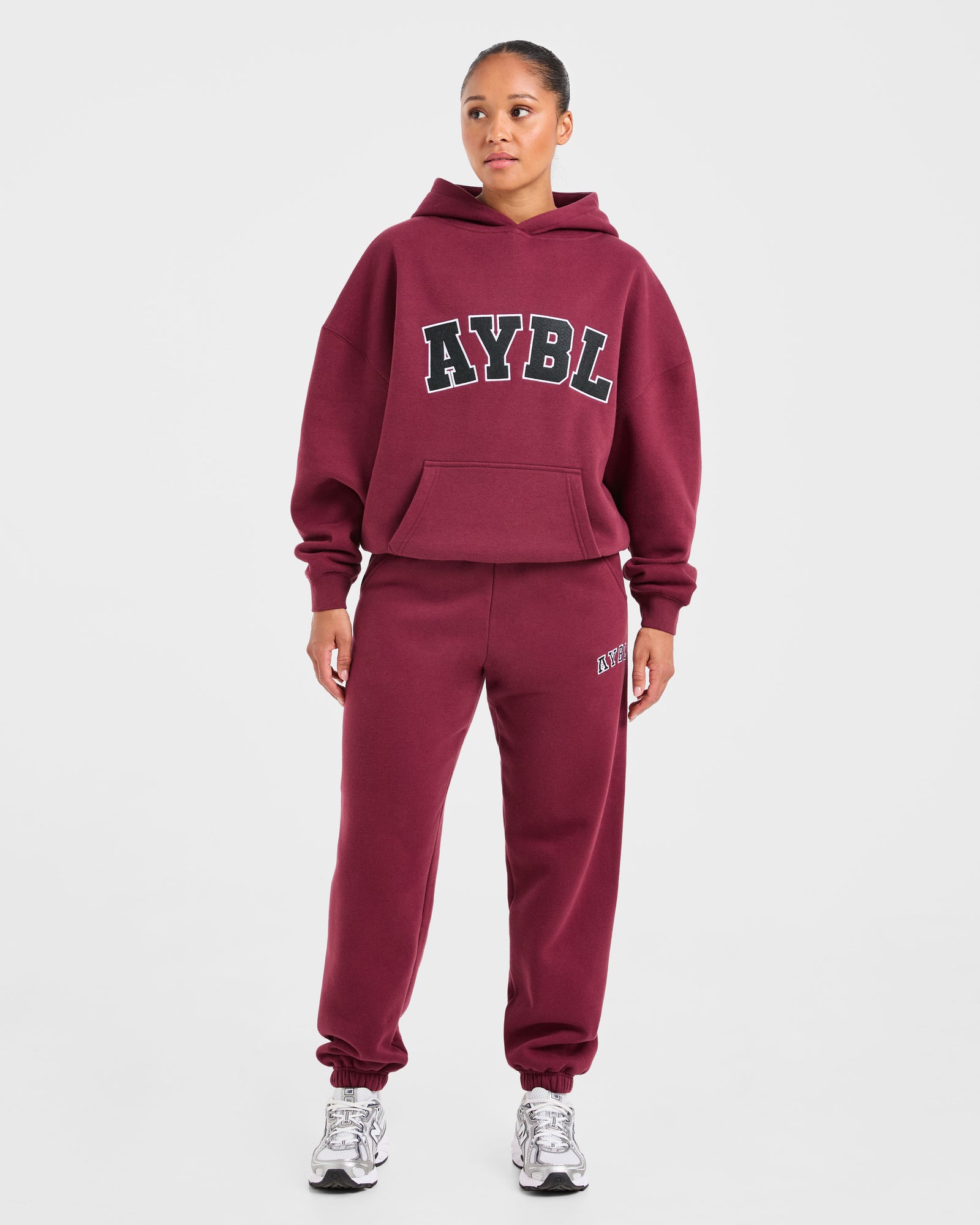 JD Varsity 2.0 Oversized Hoodie - Red Wine