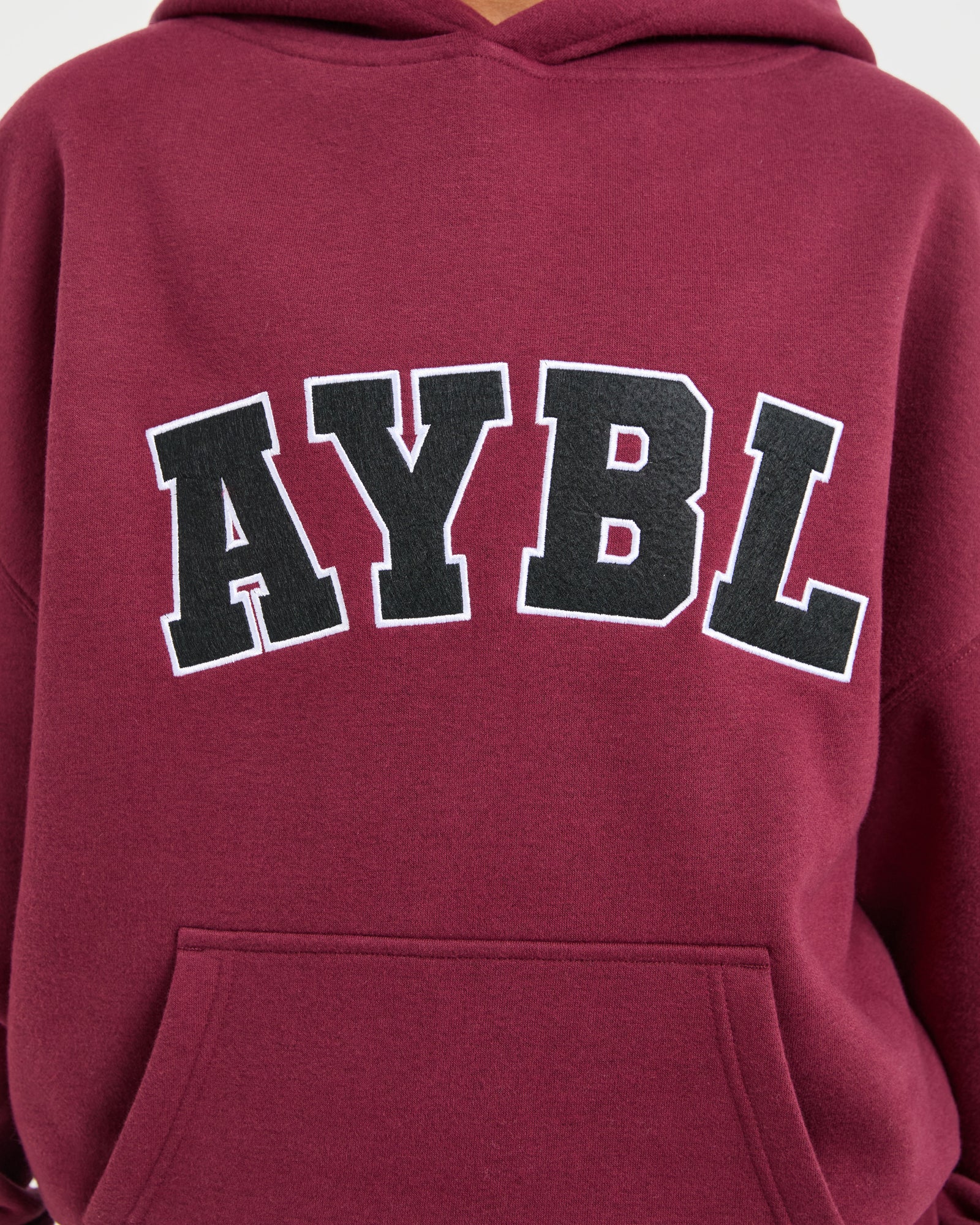 JD Varsity 2.0 Oversized Hoodie - Red Wine