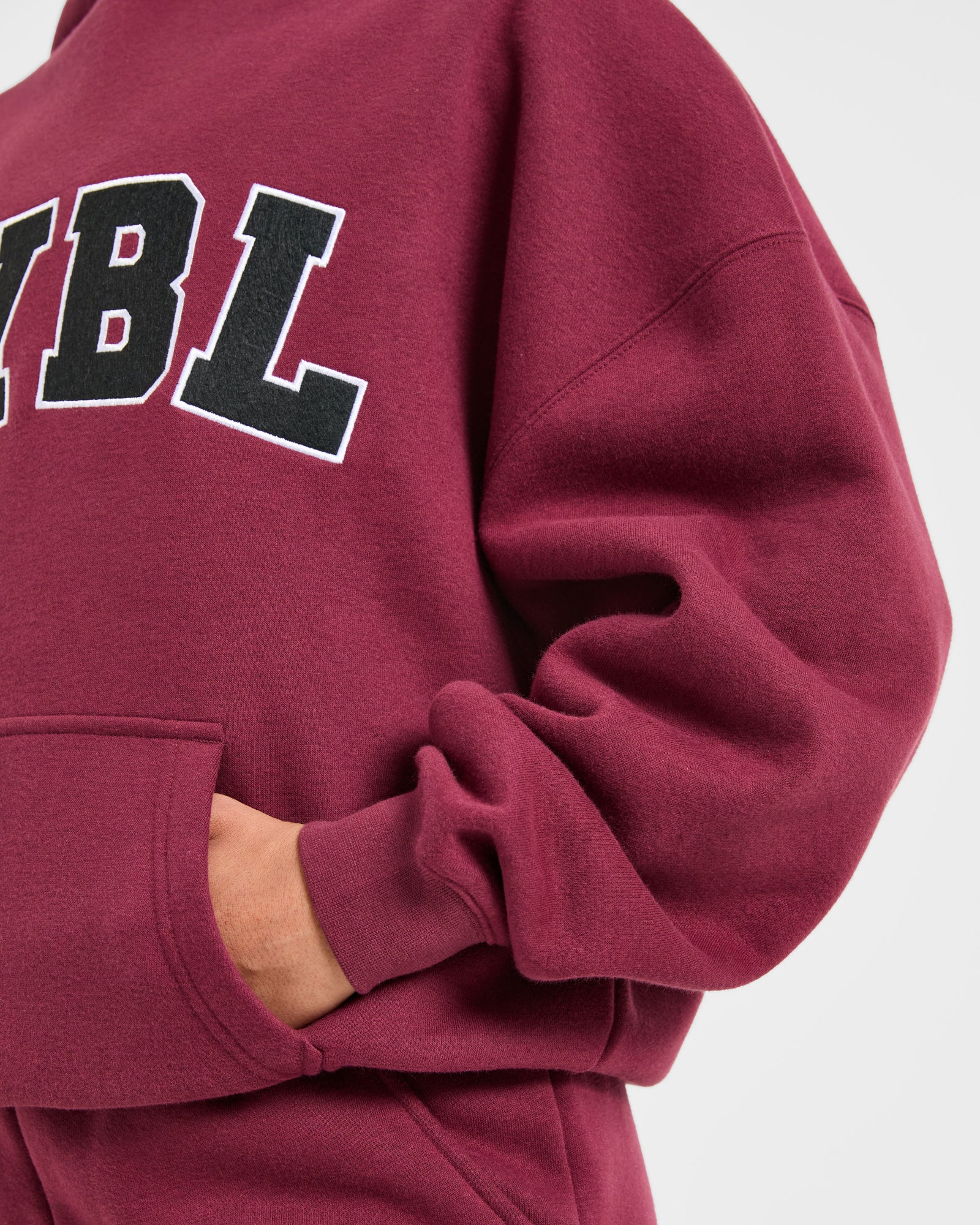 JD Varsity 2.0 Oversized Hoodie - Red Wine
