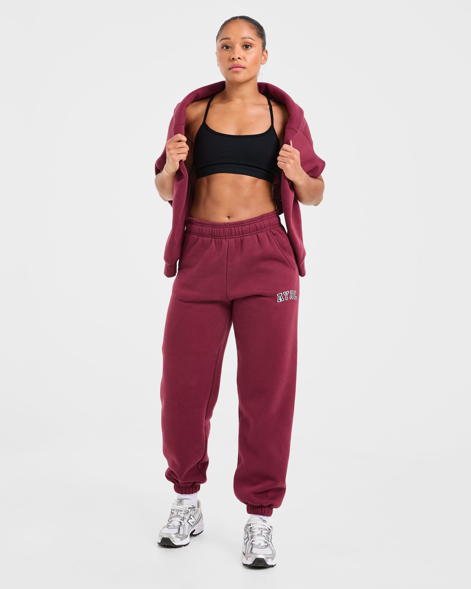 JD Varsity 2.0 Oversized Joggers - Red Wine