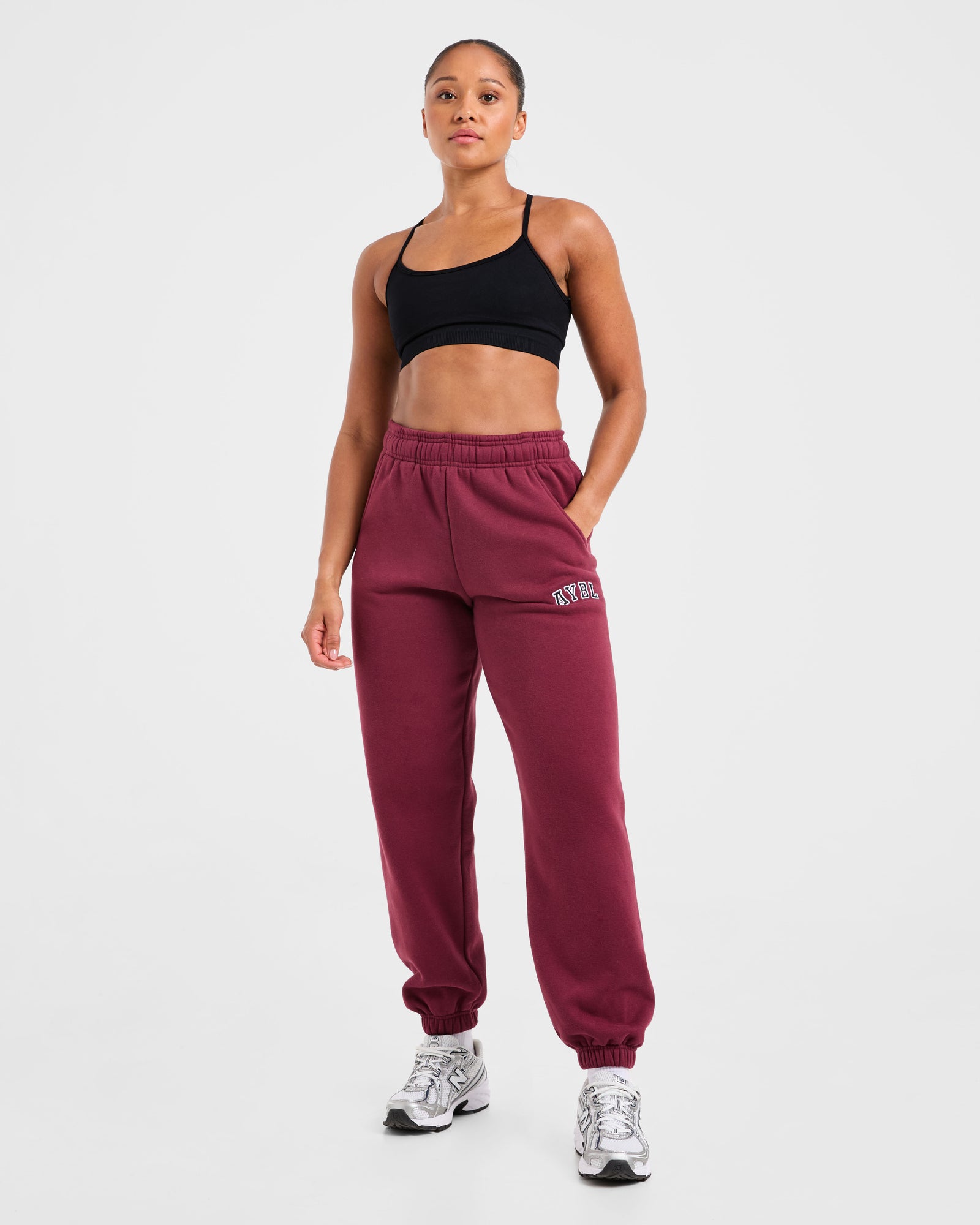 JD Varsity 2.0 Oversized Joggers - Red Wine