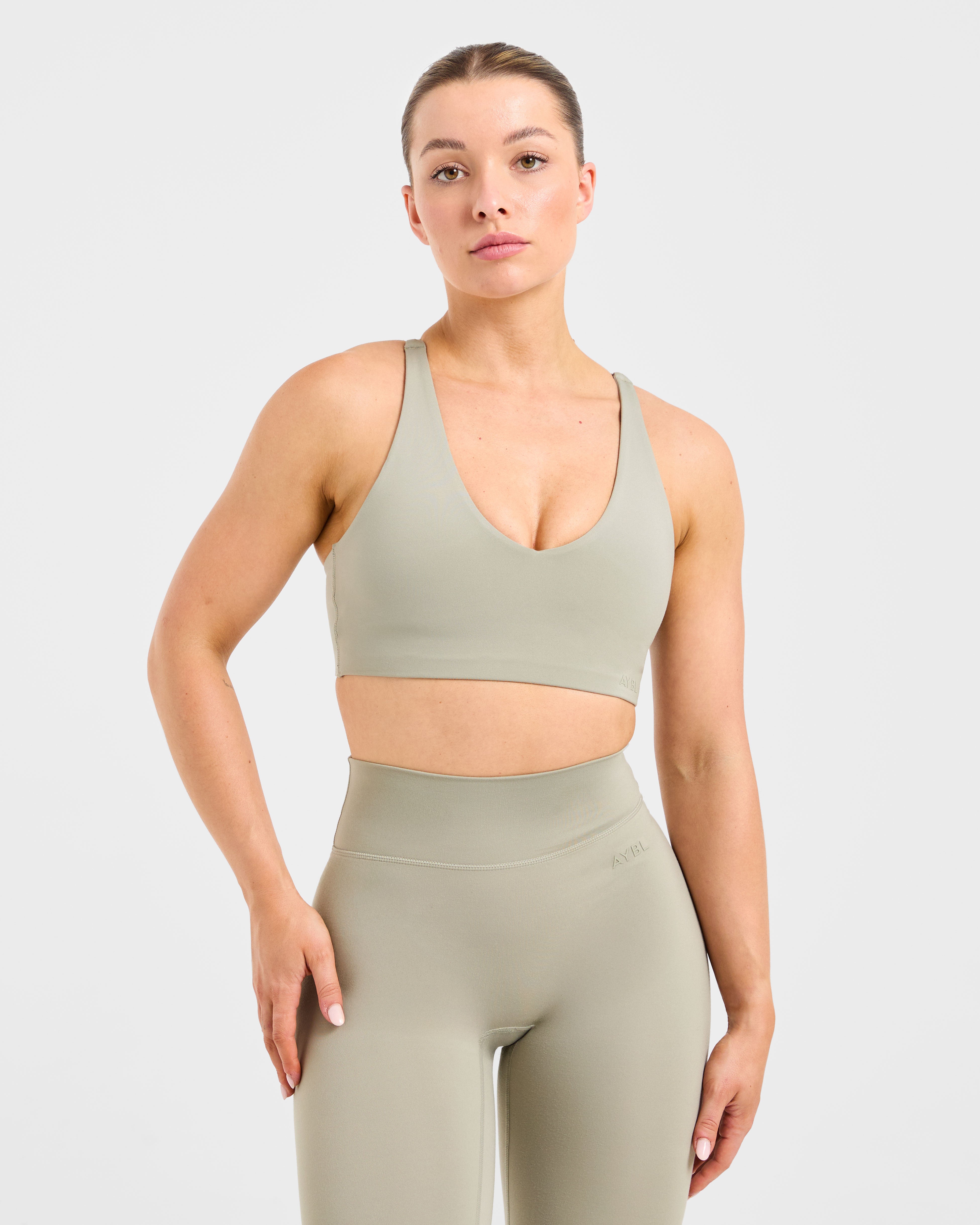 Staple Sports Bra - Washed Olive