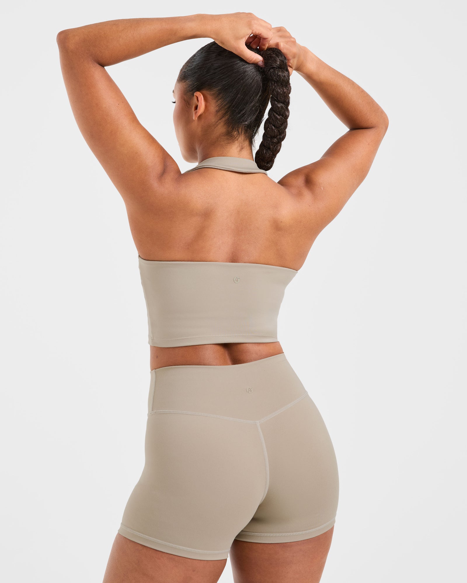 Staple Halterneck Crop Top - Muted Taupe