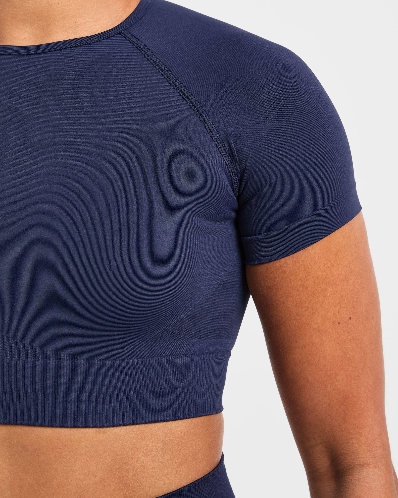 Empower Seamless Crop Top - Navy