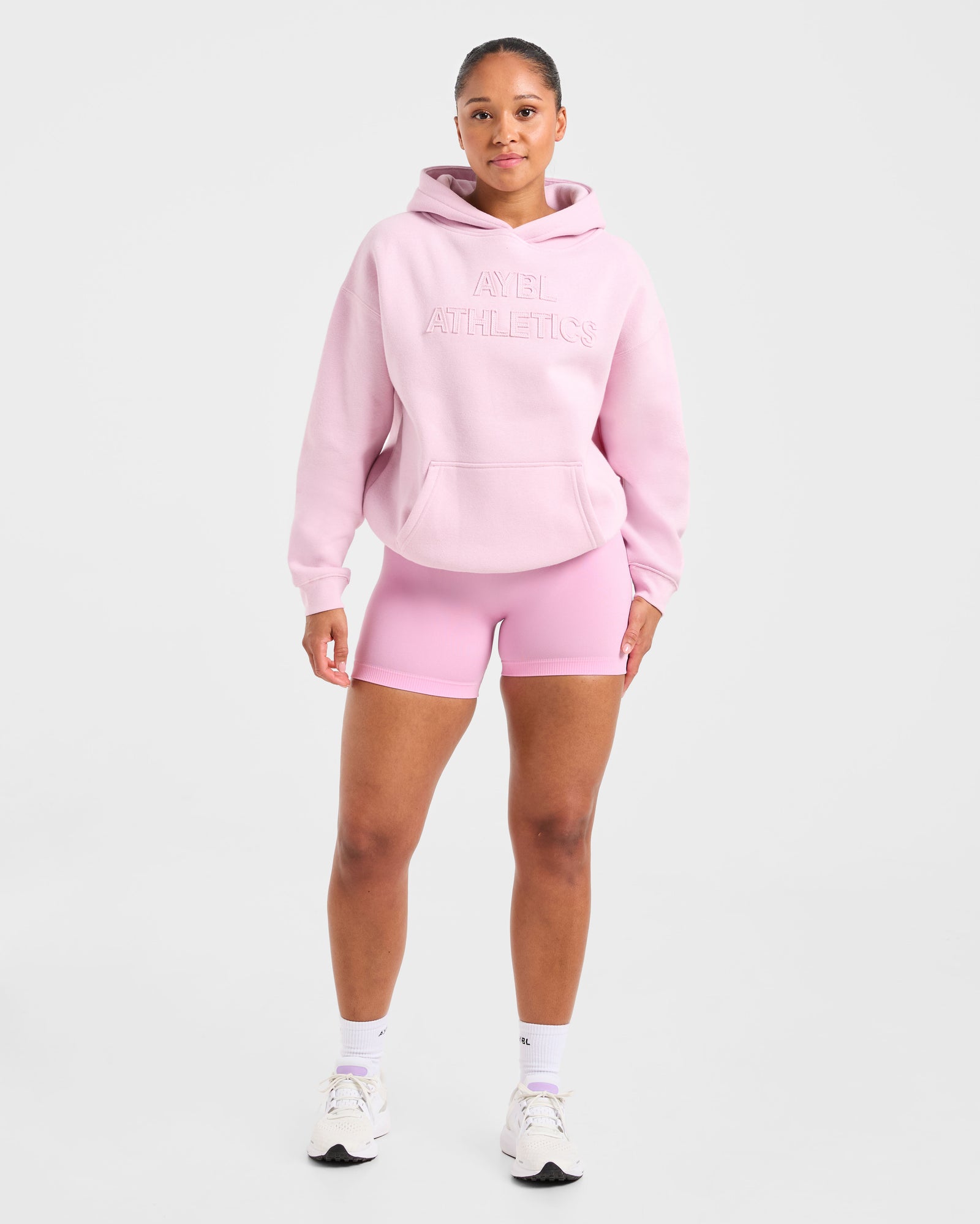 Athletics Applique Oversized Hoodie - Sugar Pink