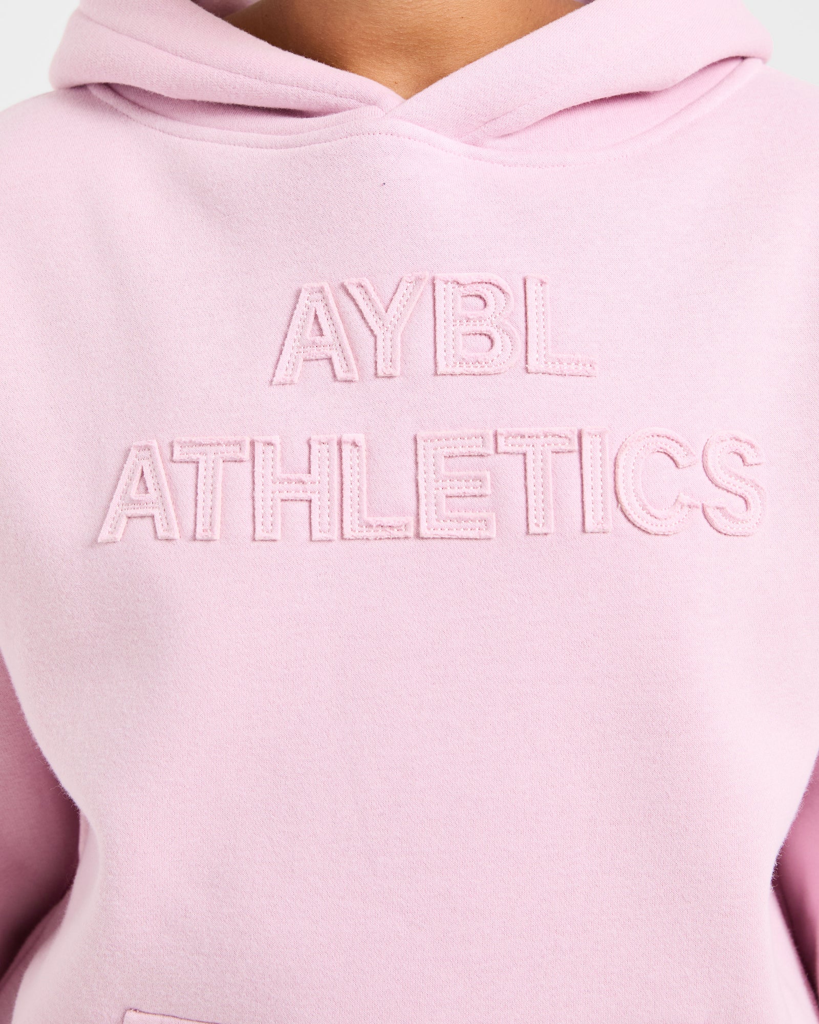 Athletics Applique Oversized Hoodie - Sugar Pink