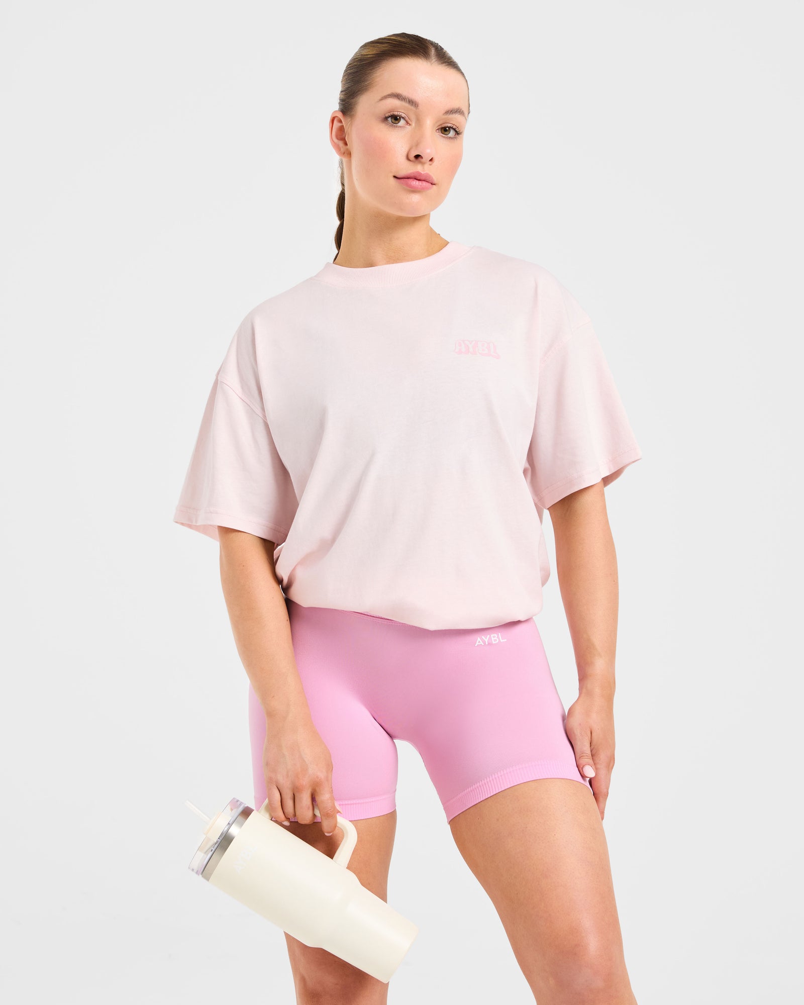 Gym Girl Era Oversized T Shirt - Pink