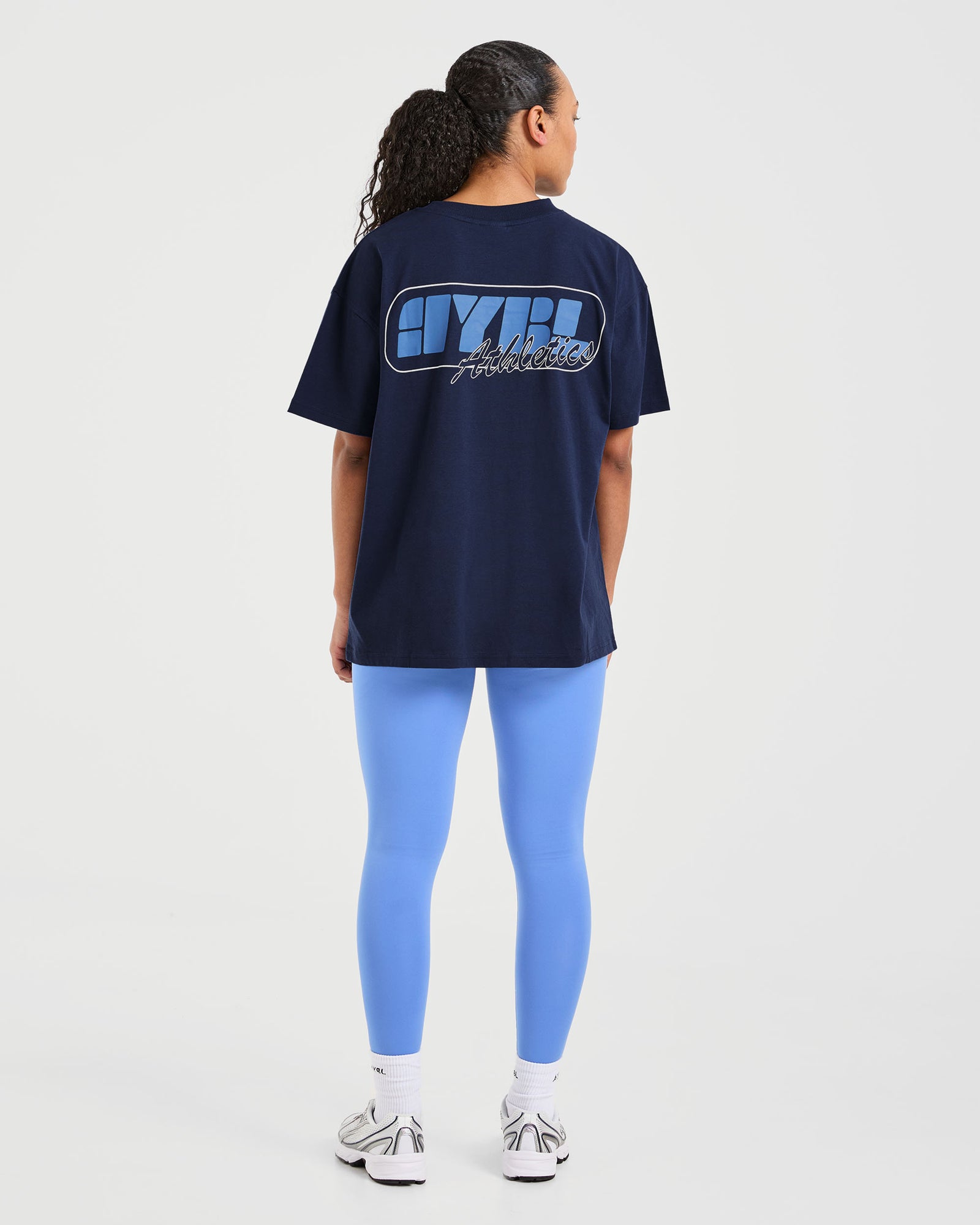 Athletics Retro Oversized T Shirt - Navy