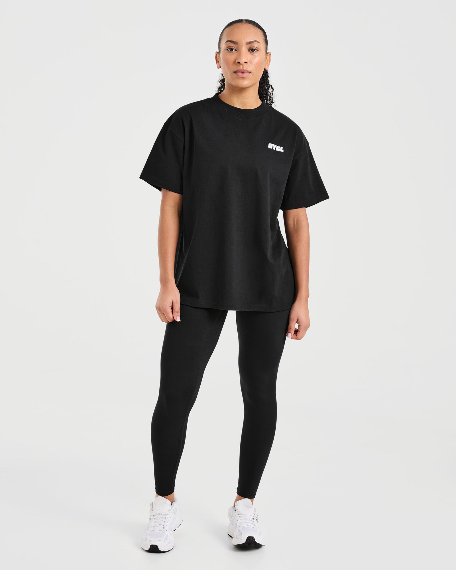 Athletics Retro Oversized T Shirt - Black