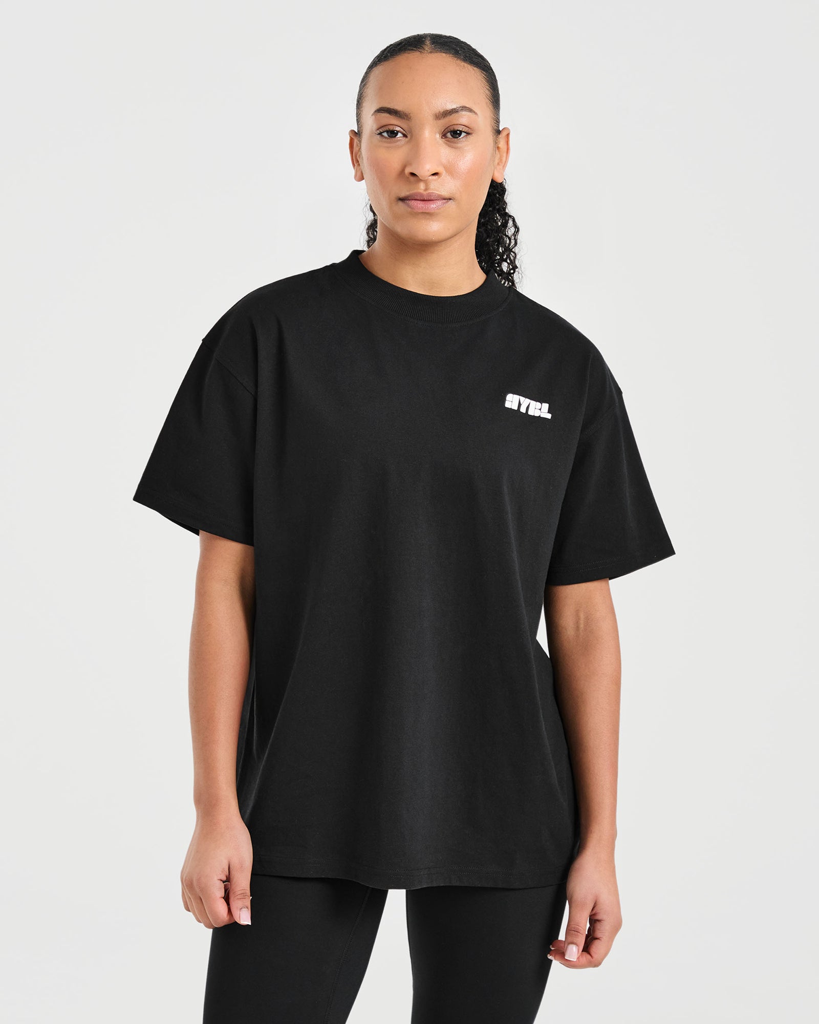 Athletics Retro Oversized T Shirt - Black