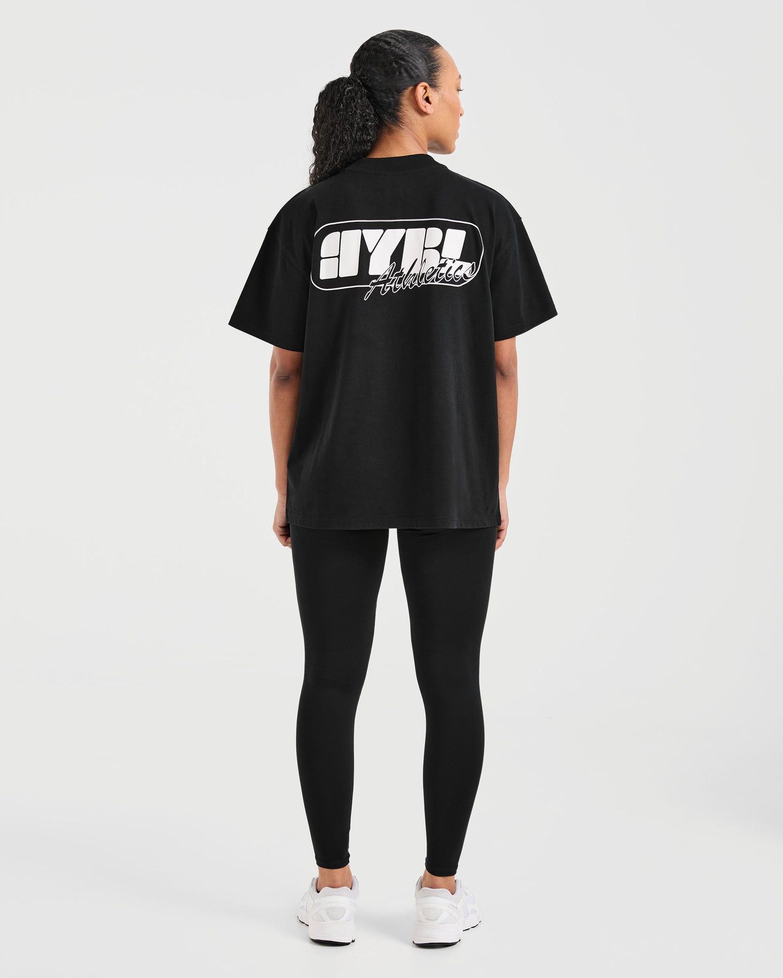 Athletics Retro Oversized T Shirt - Black