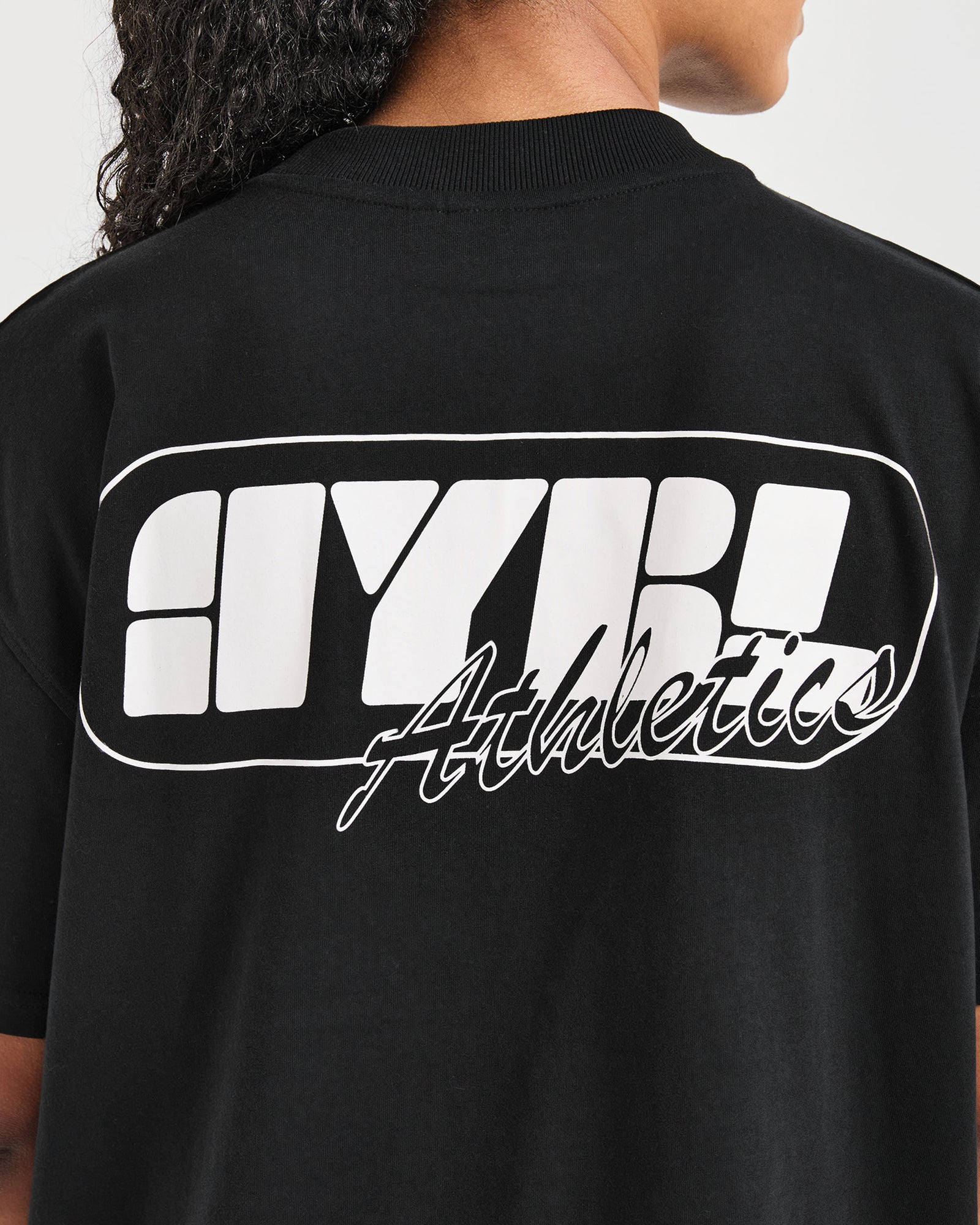 Athletics Retro Oversized T Shirt - Black