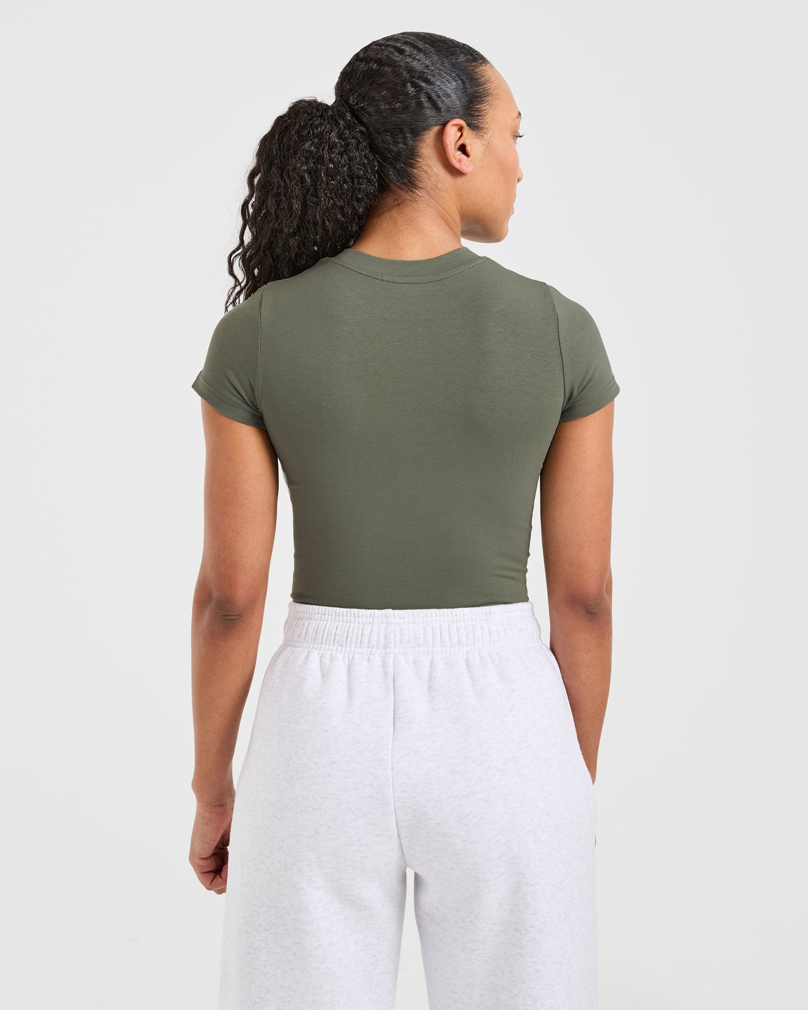 Sports Club Varsity Baby Tee - Forest Green